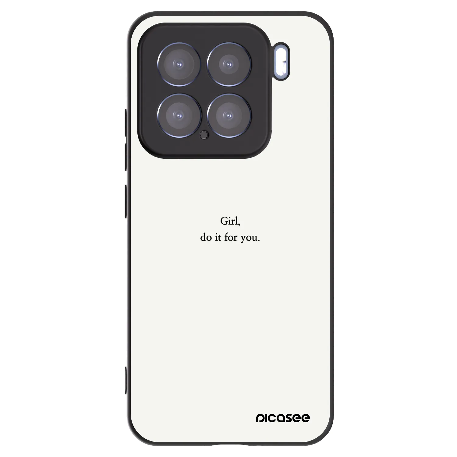 Picasee Μαύρη θήκη σιλικόνης για Xiaomi 15 - Girl, do it for you