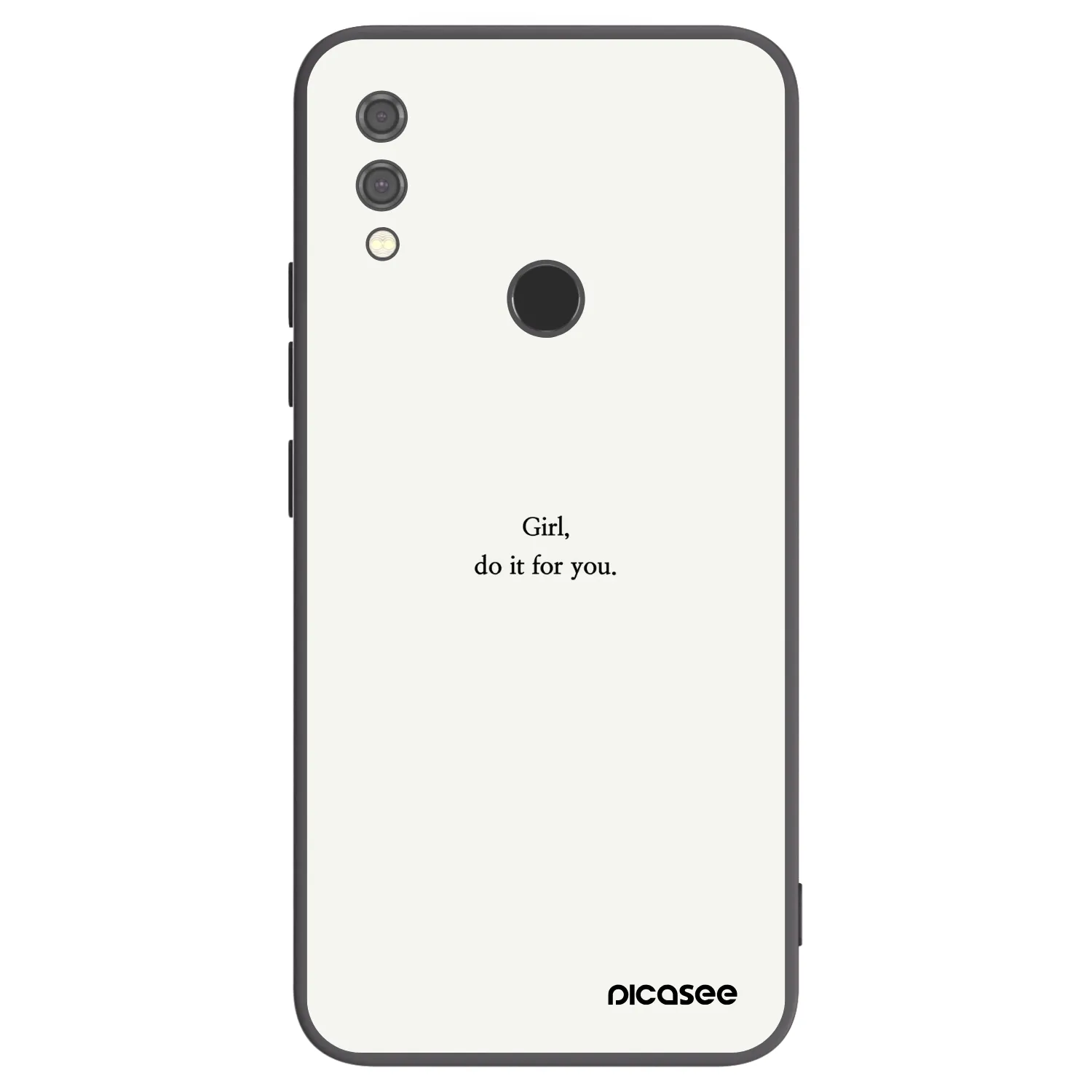 Picasee Μαύρη θήκη σιλικόνης για Xiaomi Redmi Note 7 - Girl, do it for you