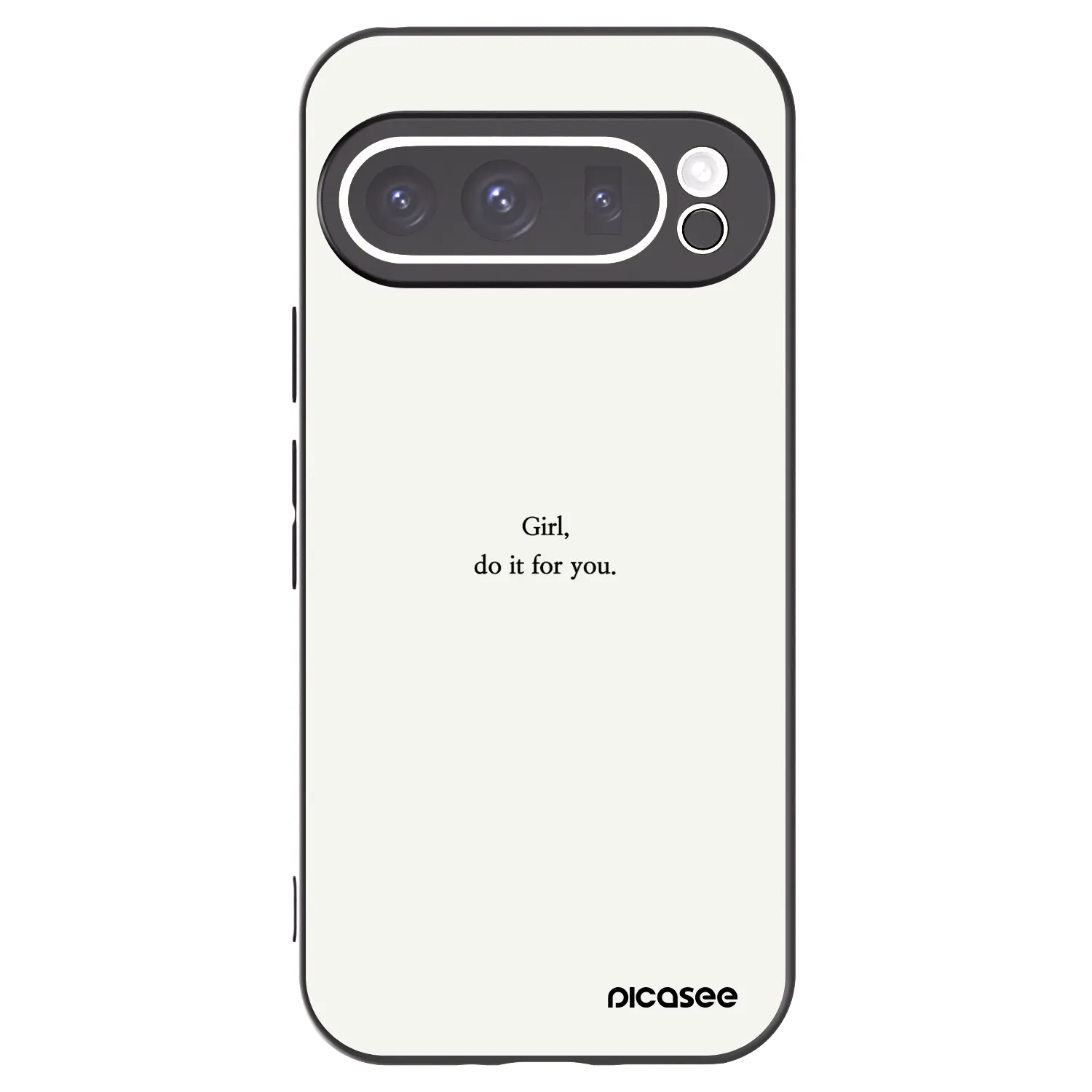 Picasee Μαύρη θήκη σιλικόνης για Google Pixel 9 Pro - Girl, do it for you