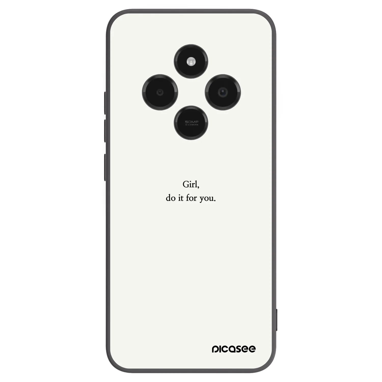 Picasee Μαύρη θήκη σιλικόνης για Xiaomi Poco C75 - Girl, do it for you