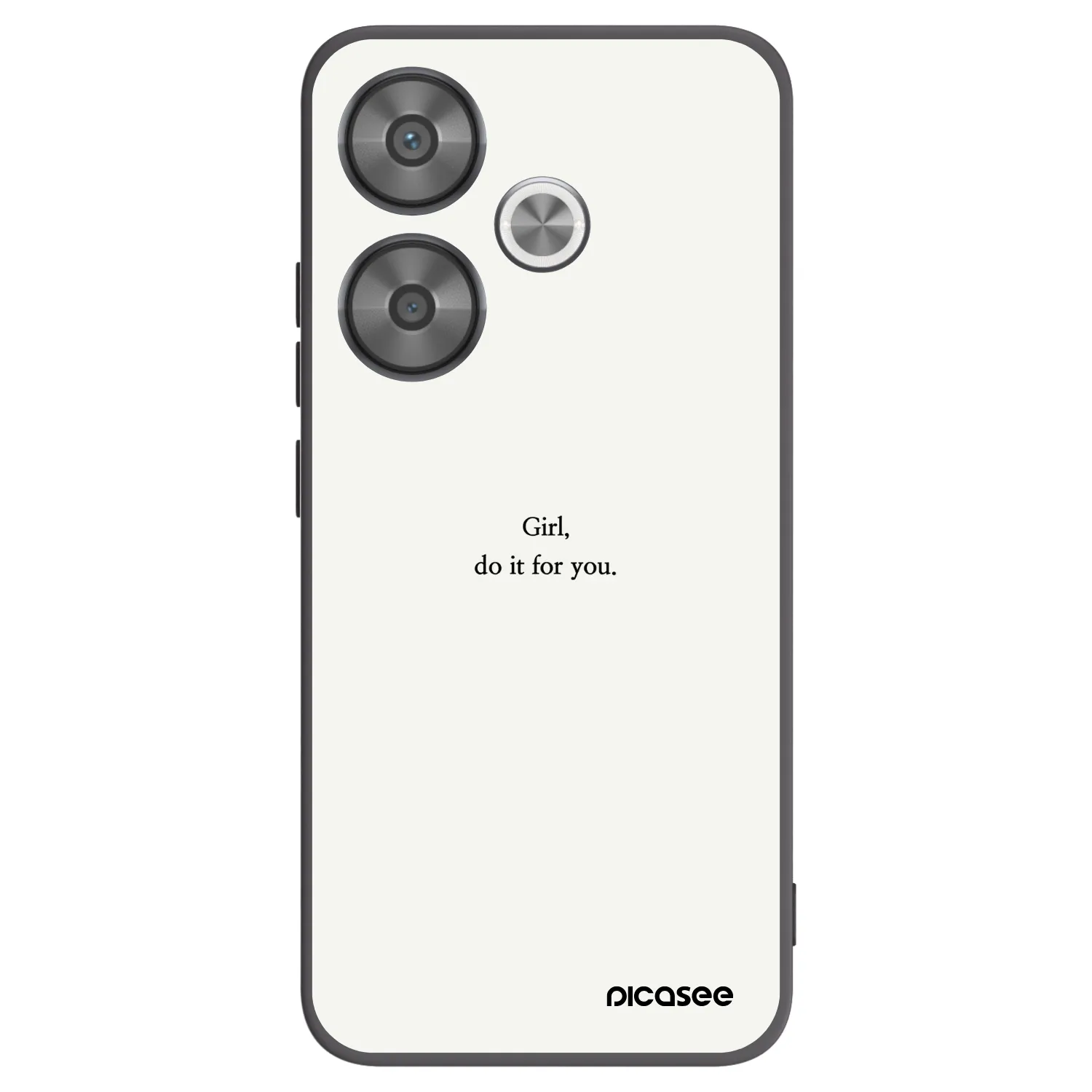 Picasee Μαύρη θήκη σιλικόνης για Xiaomi Poco F6 - Girl, do it for you