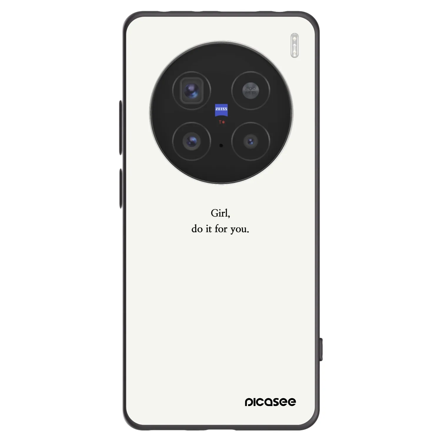 Picasee Μαύρη θήκη σιλικόνης για Vivo X200 Pro - Girl, do it for you
