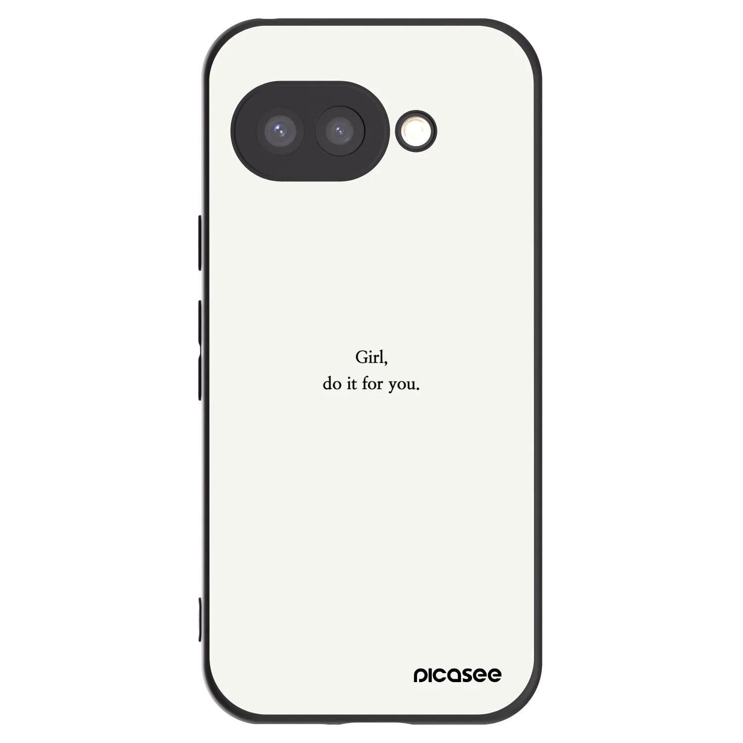 Picasee Μαύρη θήκη σιλικόνης για Google Pixel 9a - Girl, do it for you