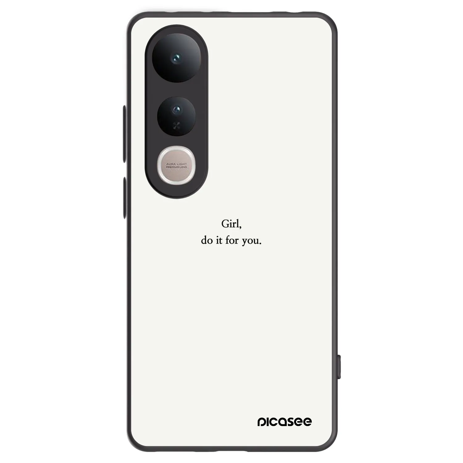 Picasee Μαύρη θήκη σιλικόνης για Vivo V50 Lite 5G - Girl, do it for you