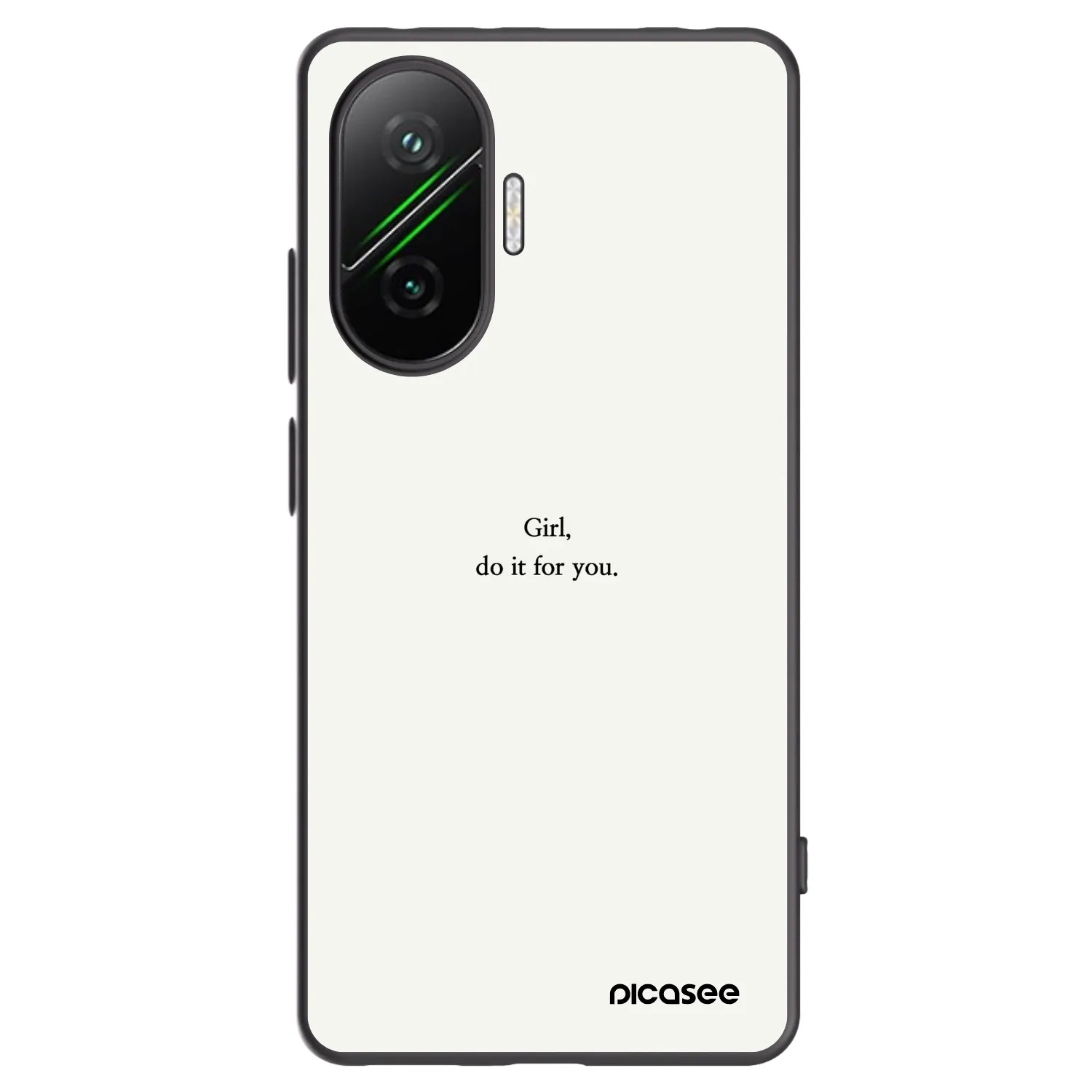Picasee Μαύρη θήκη σιλικόνης για Xiaomi Poco F7 Pro 5G - Girl, do it for you
