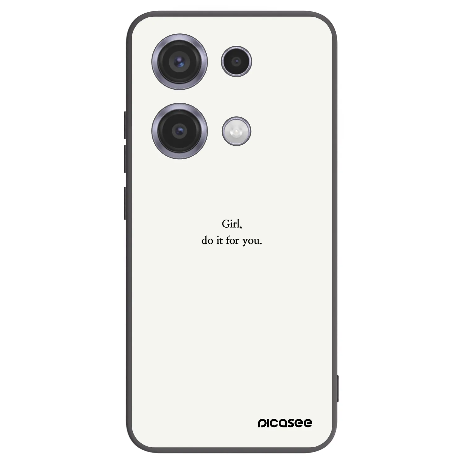 Picasee Μαύρη θήκη σιλικόνης για Xiaomi Redmi Note 14S - Girl, do it for you