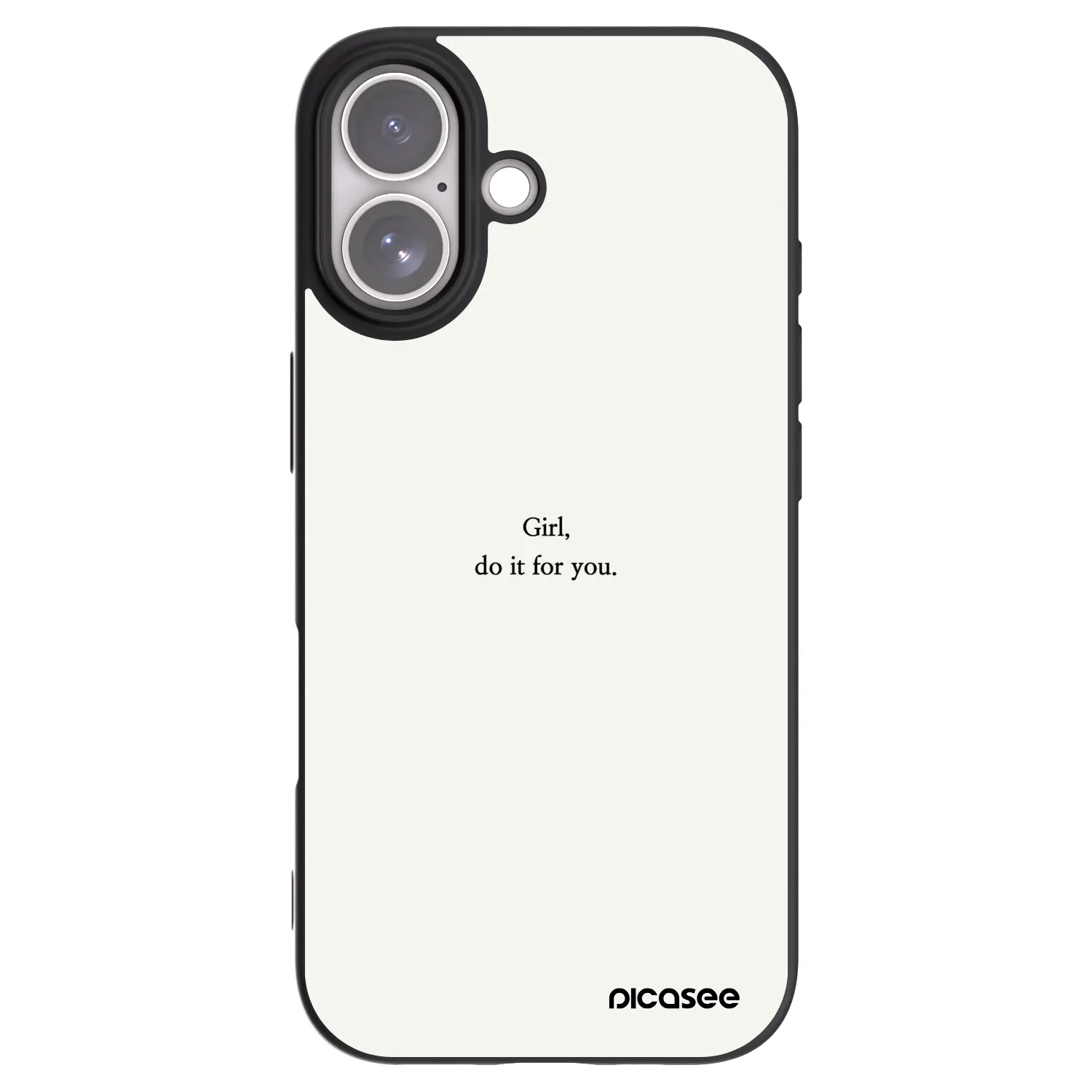 Picasee Μαύρη θήκη σιλικόνης για Apple iPhone 17 - Girl, do it for you