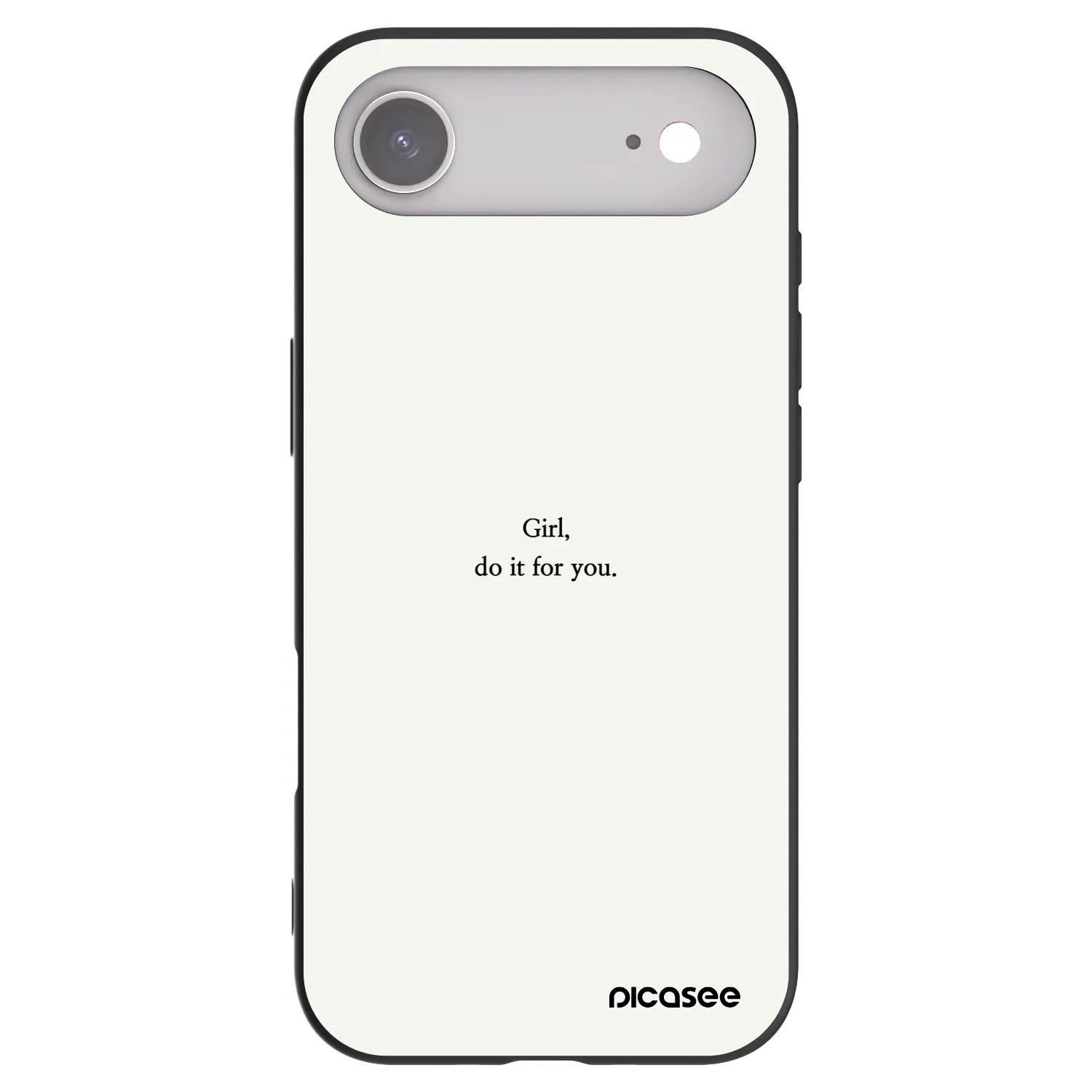 Picasee Μαύρη θήκη σιλικόνης για Apple iPhone Air - Girl, do it for you