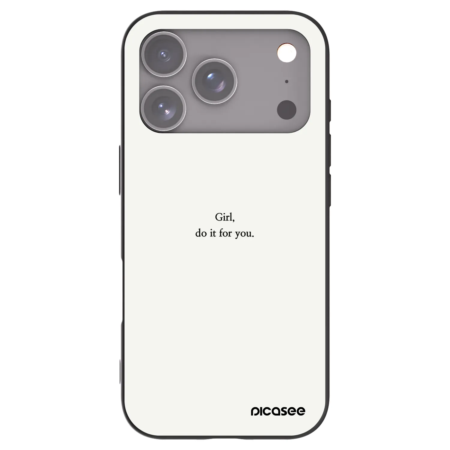Picasee Μαύρη θήκη σιλικόνης για Apple iPhone 17 Pro - Girl, do it for you