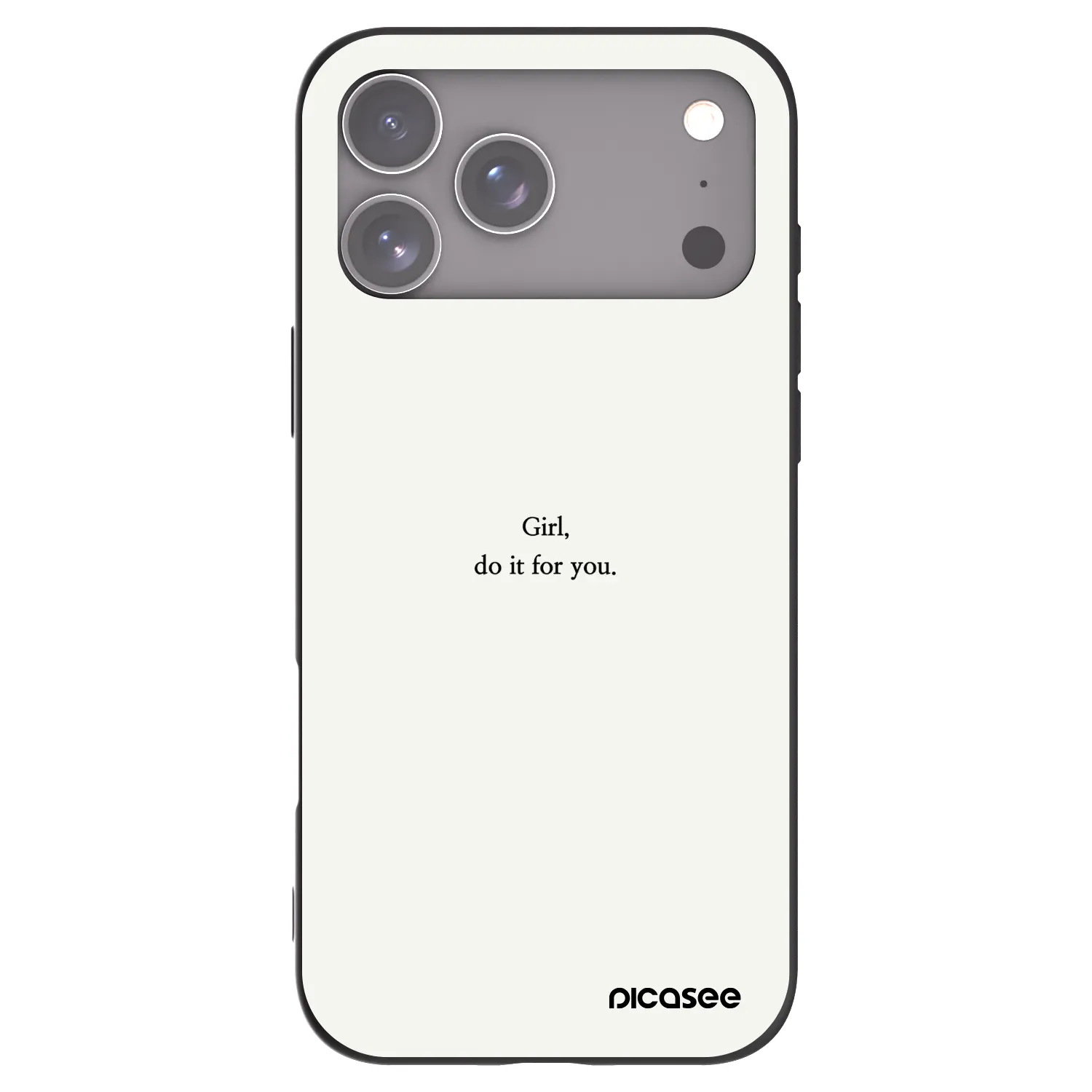 Picasee Μαύρη θήκη σιλικόνης για Apple iPhone 17 Pro Max - Girl, do it for you