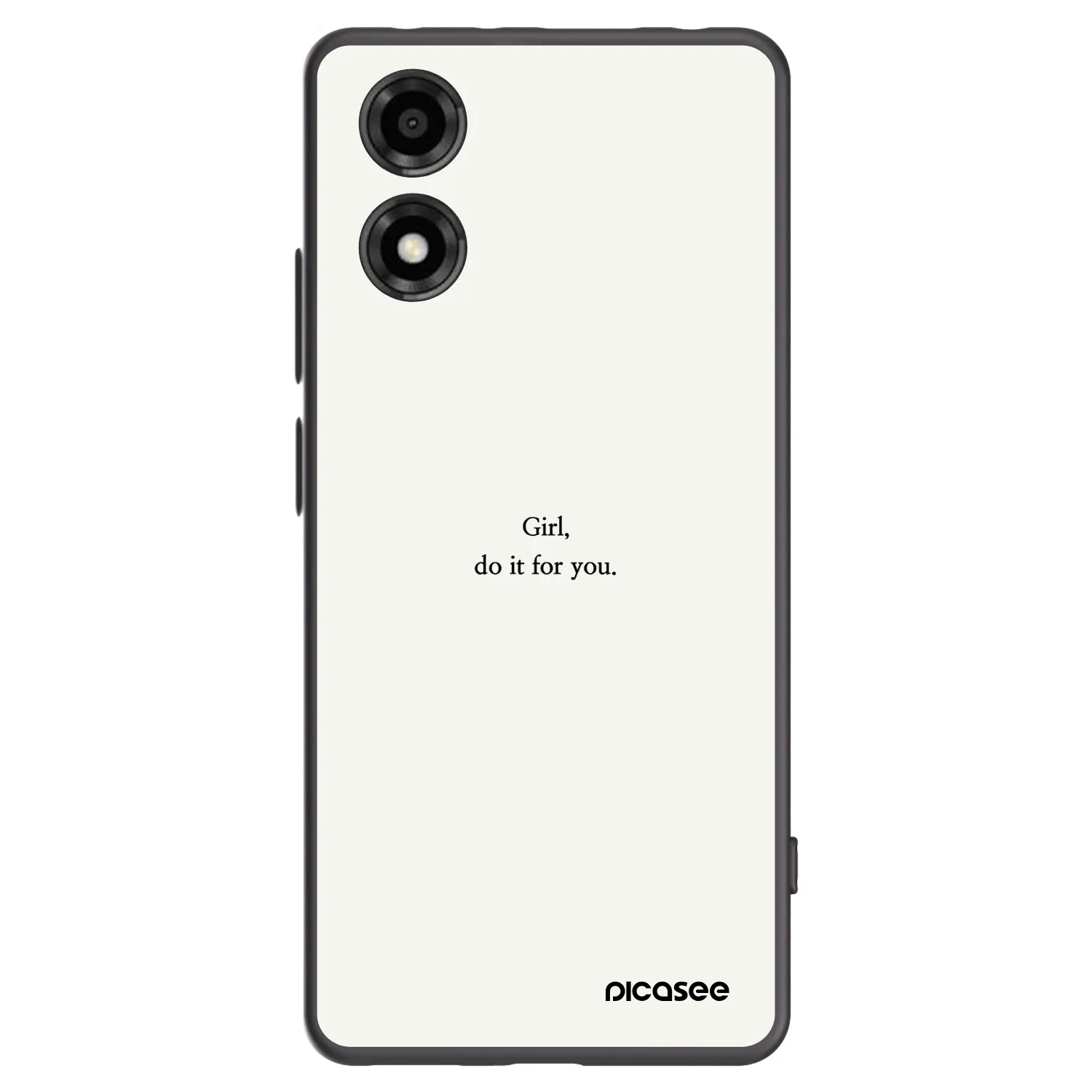 Picasee Μαύρη θήκη σιλικόνης για Motorola Moto E14 - Girl, do it for you
