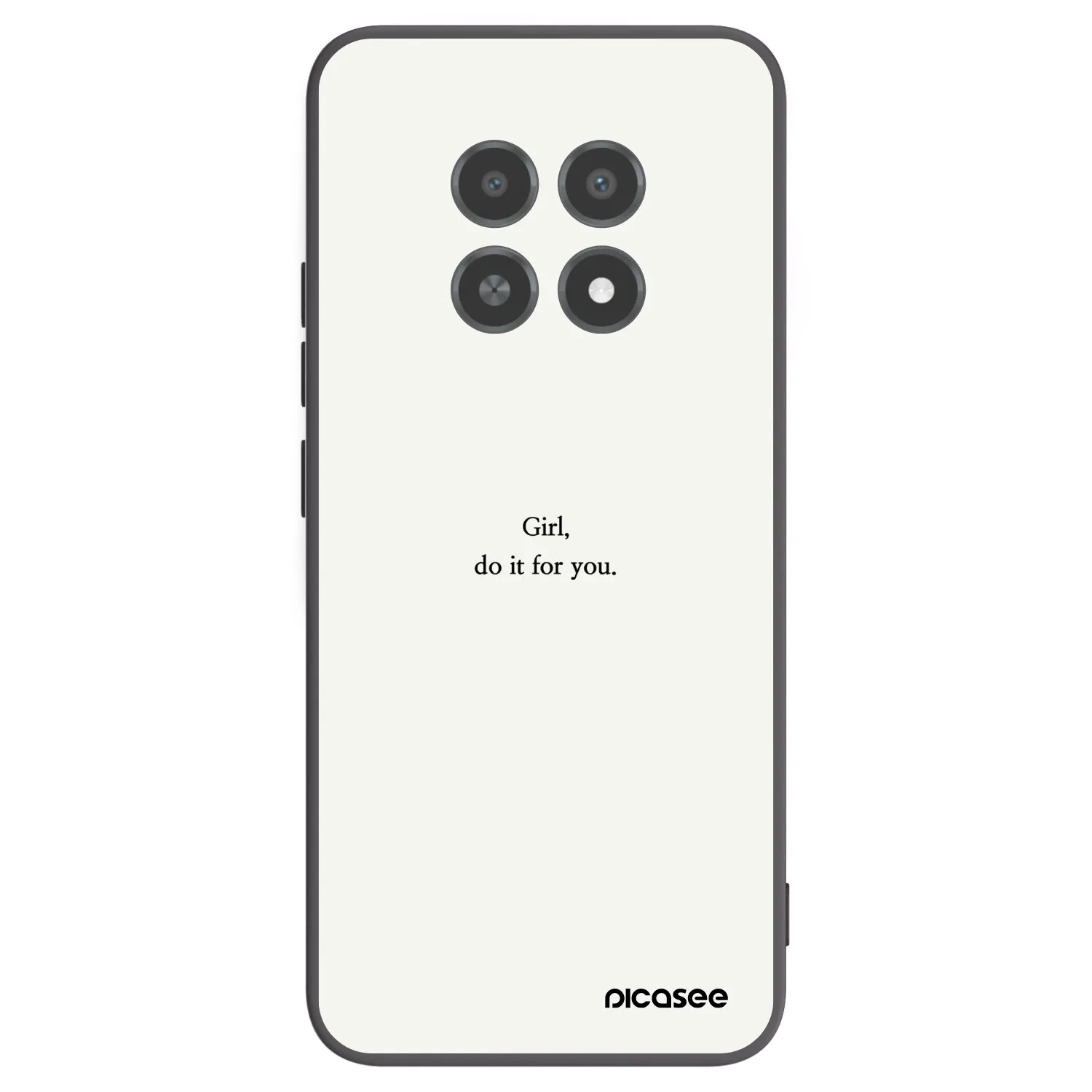 Picasee Μαύρη θήκη σιλικόνης για Realme 12X - Girl, do it for you