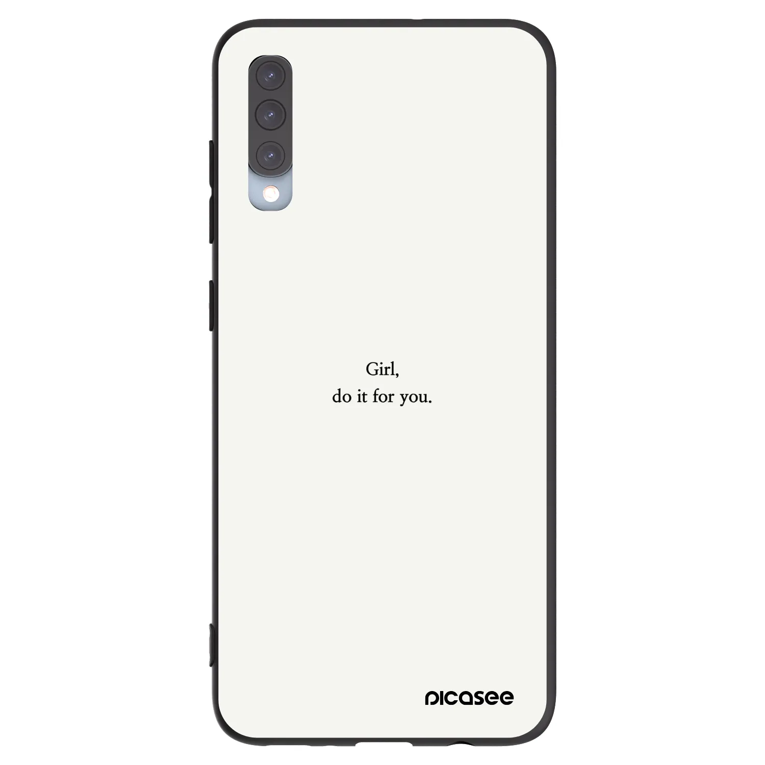 Picasee Μαύρη θήκη σιλικόνης για Samsung Galaxy A70 A705F - Girl, do it for you
