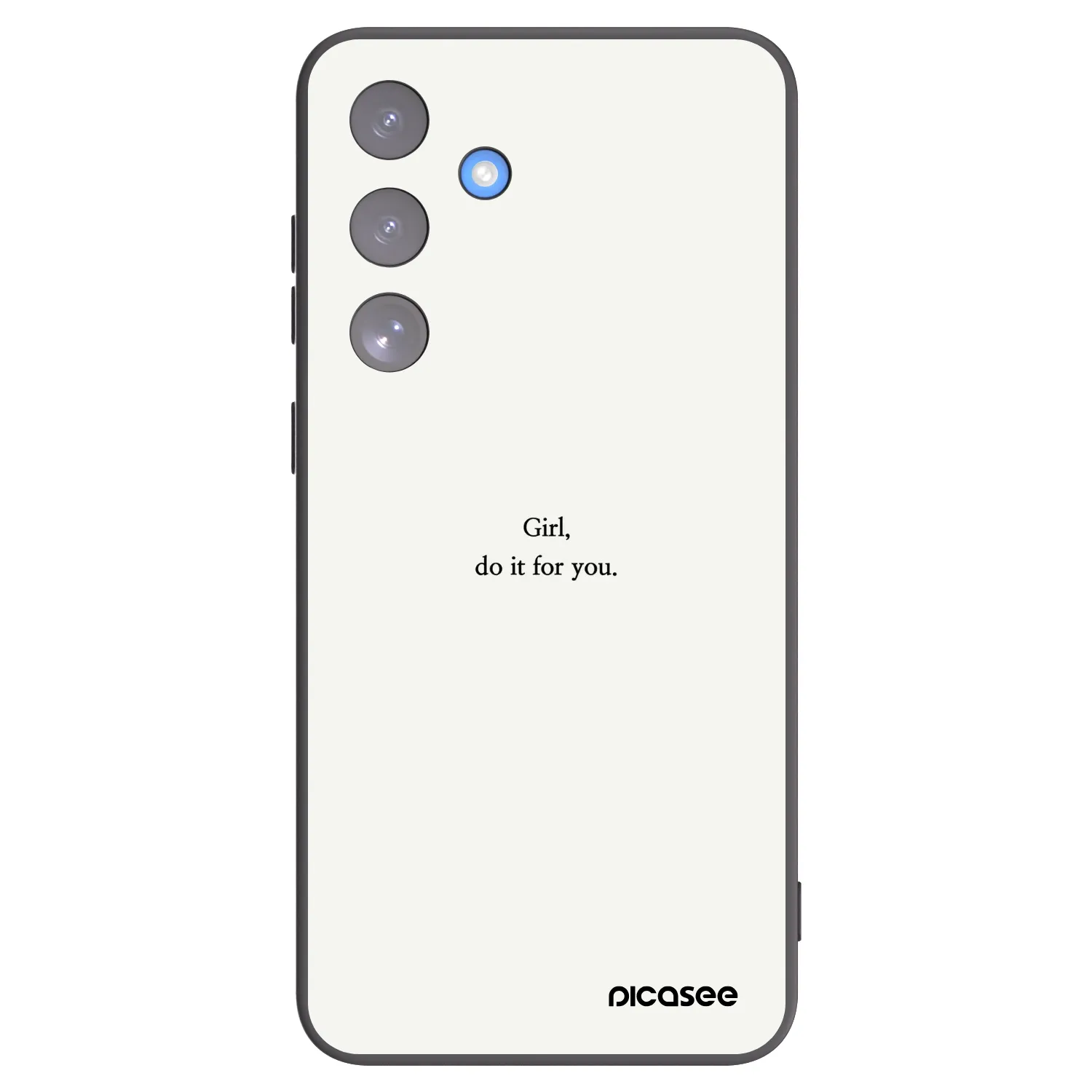 Picasee Μαύρη θήκη σιλικόνης για Samsung Galaxy S25 FE 5G - Girl, do it for you
