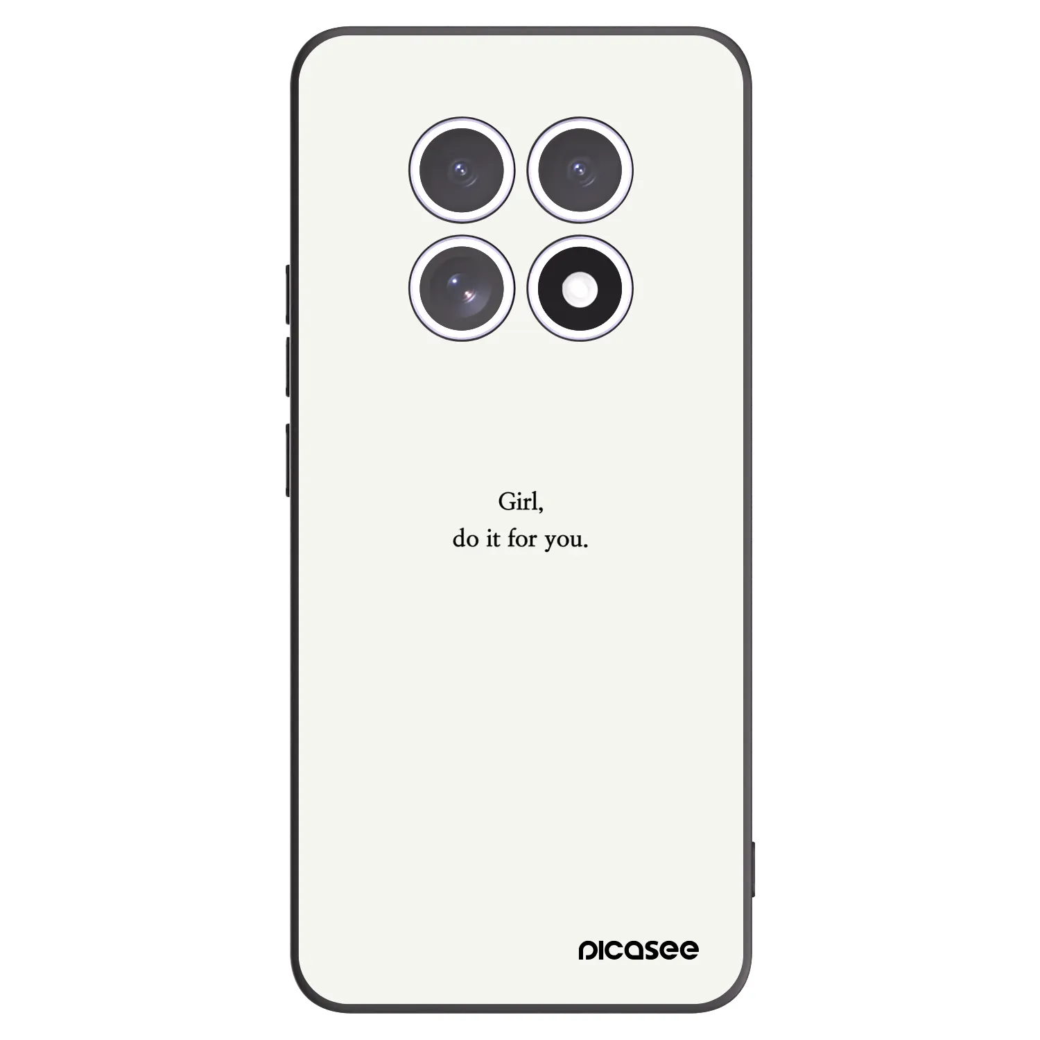 Picasee Μαύρη θήκη σιλικόνης για Xiaomi Redmi Note 15 - Girl, do it for you