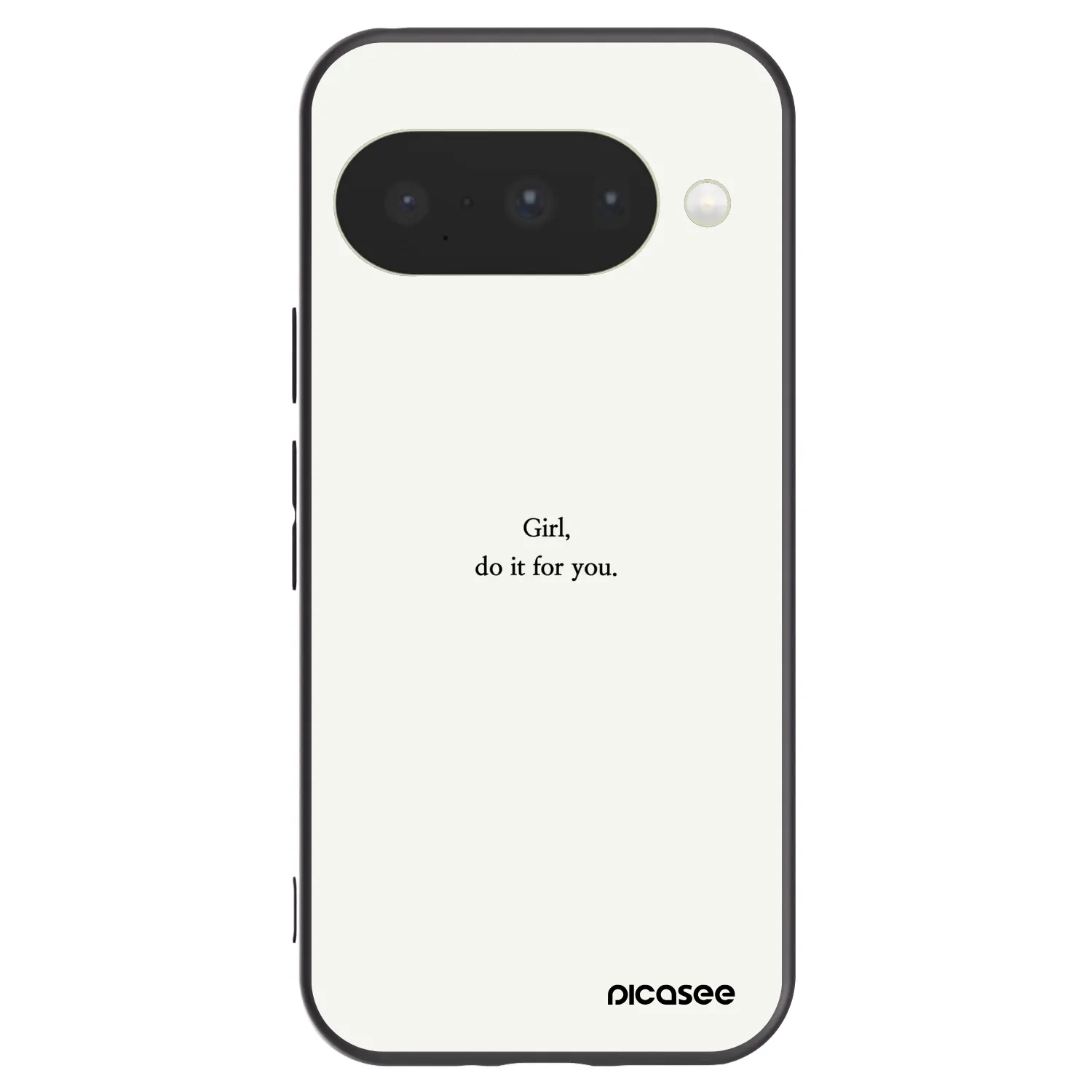 Picasee Μαύρη θήκη σιλικόνης για Google Pixel 10 - Girl, do it for you