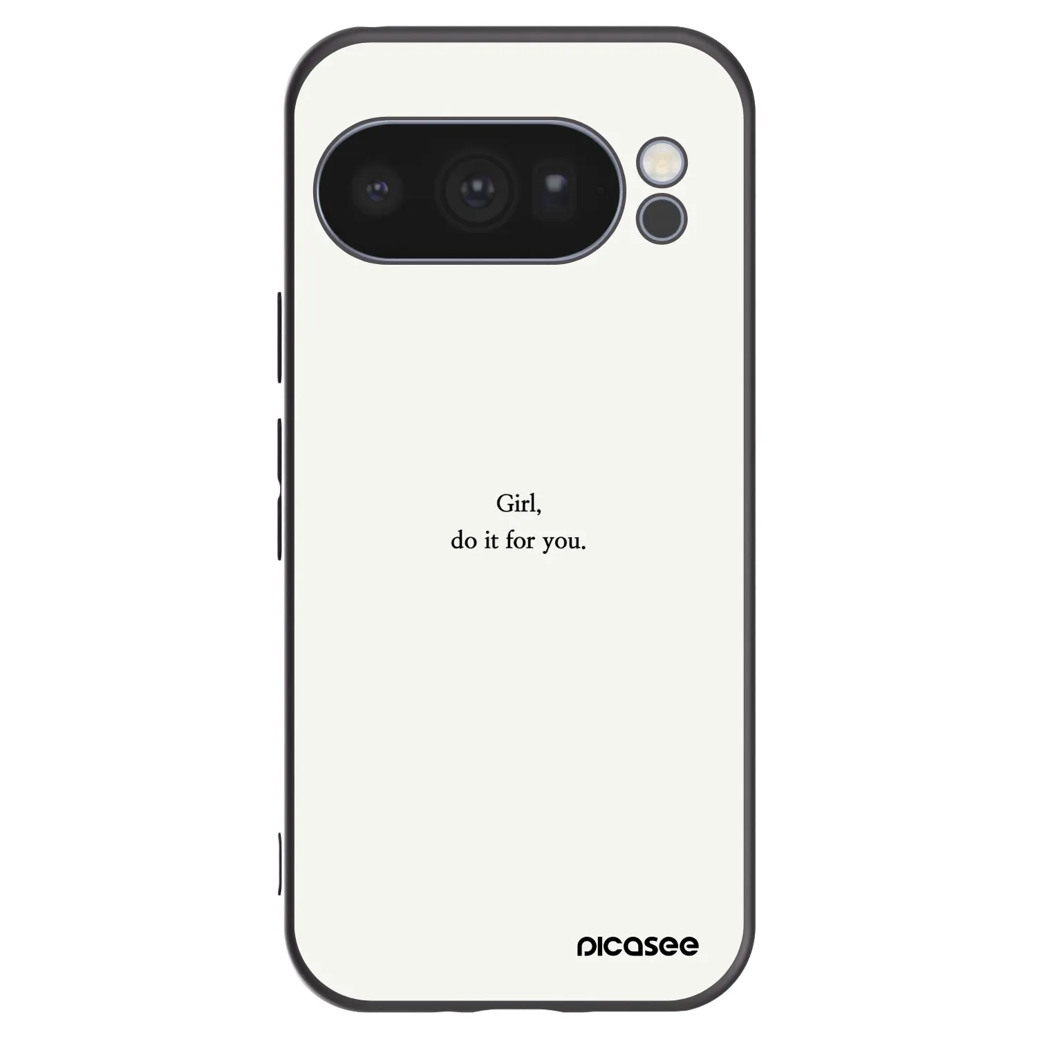 Picasee Μαύρη θήκη σιλικόνης για Google Pixel 10 Pro - Girl, do it for you