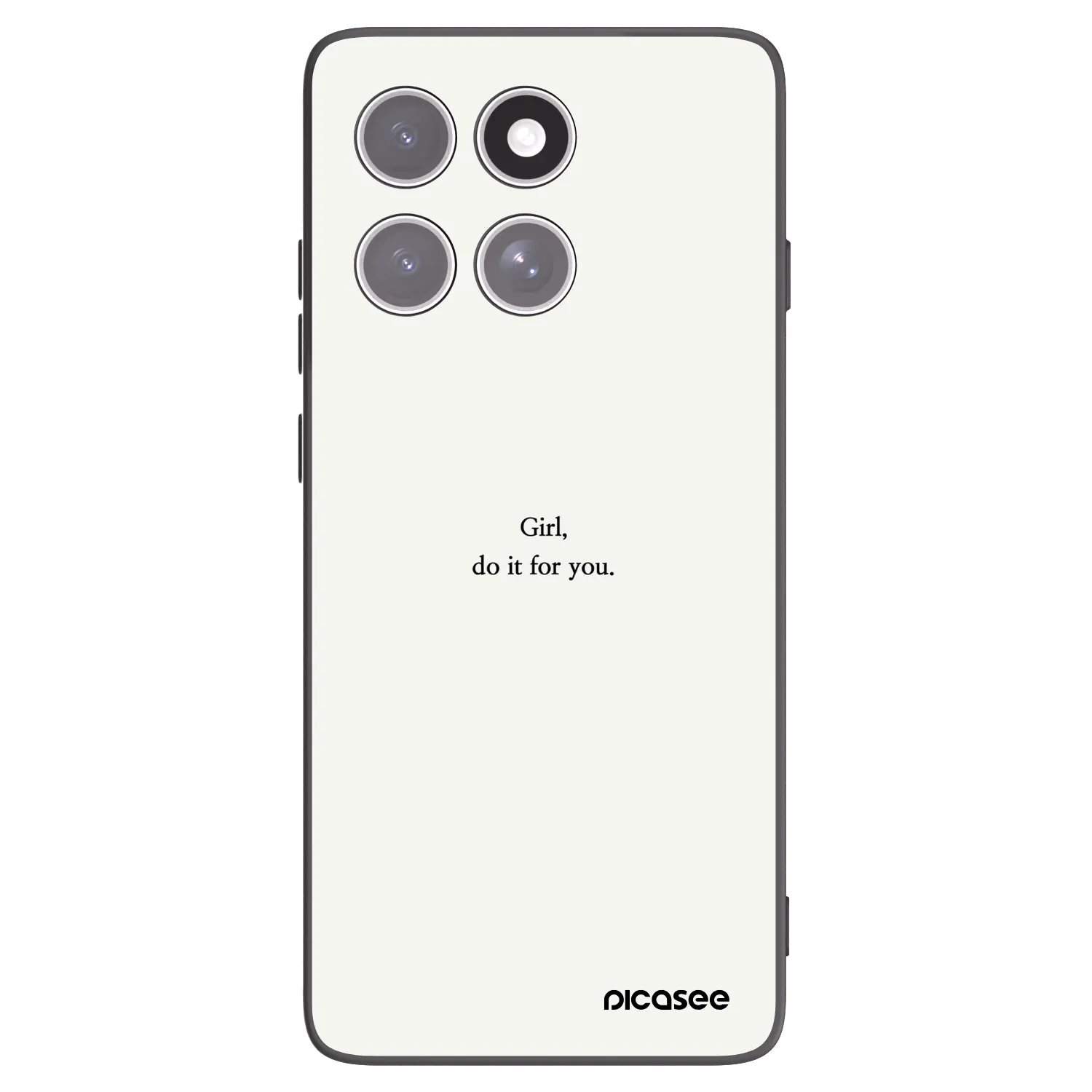 Picasee Μαύρη θήκη σιλικόνης για Motorola Edge 60 Fusion - Girl, do it for you