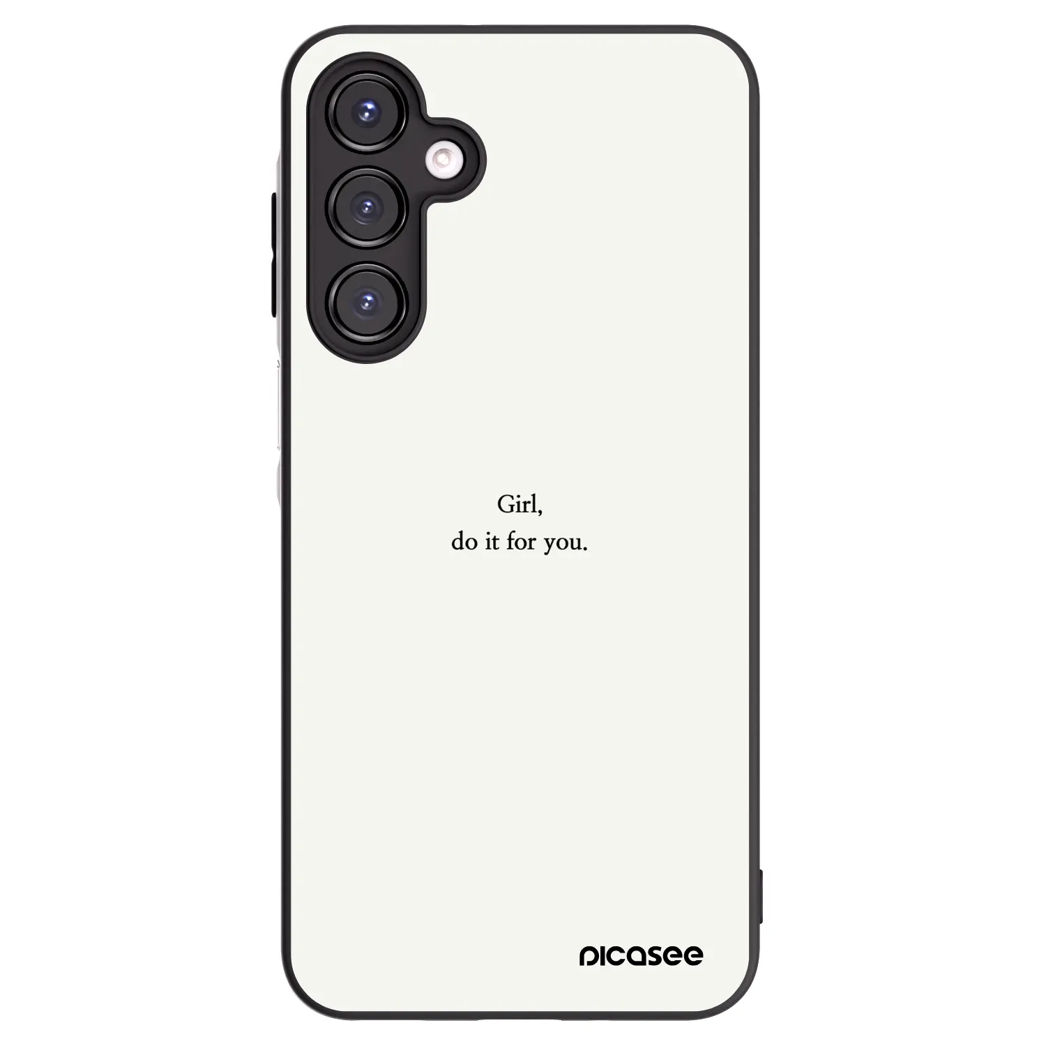 Picasee Μαύρη θήκη σιλικόνης για Samsung Galaxy A16 4G - Girl, do it for you