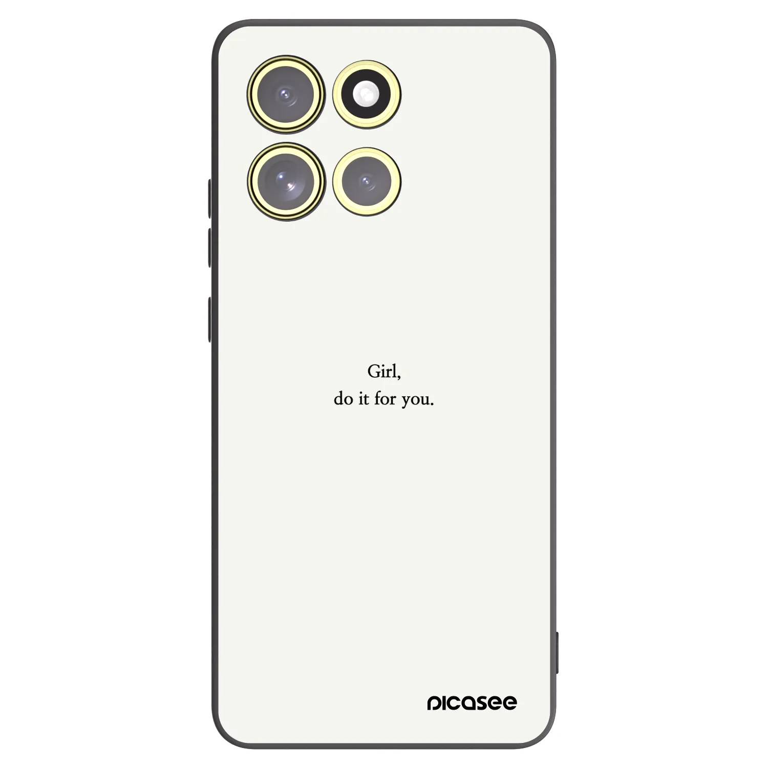 Picasee Μαύρη θήκη σιλικόνης για Motorola Moto G86 Power 5G - Girl, do it for you