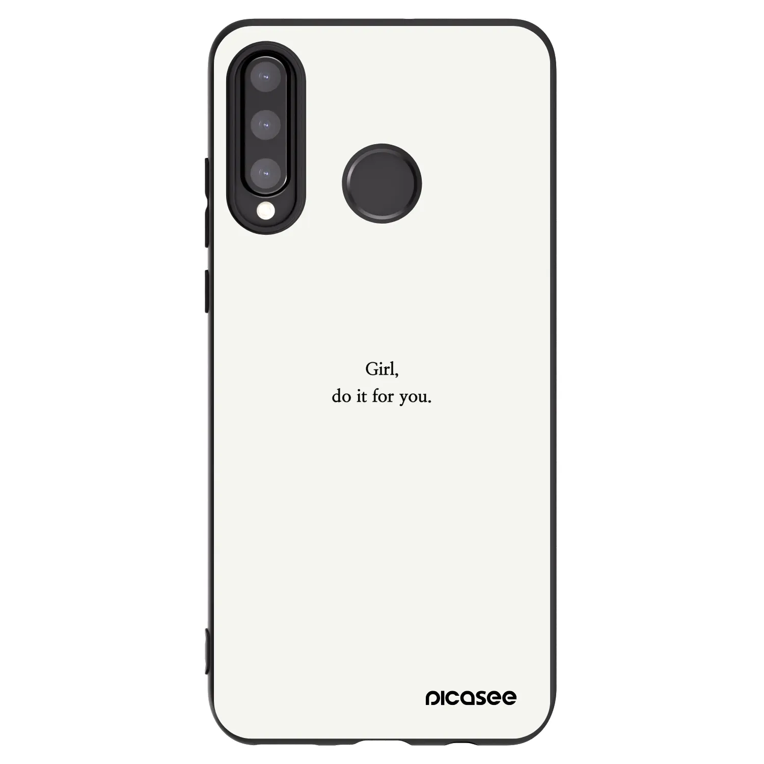 Picasee Μαύρη θήκη σιλικόνης για Huawei P30 Lite - Girl, do it for you