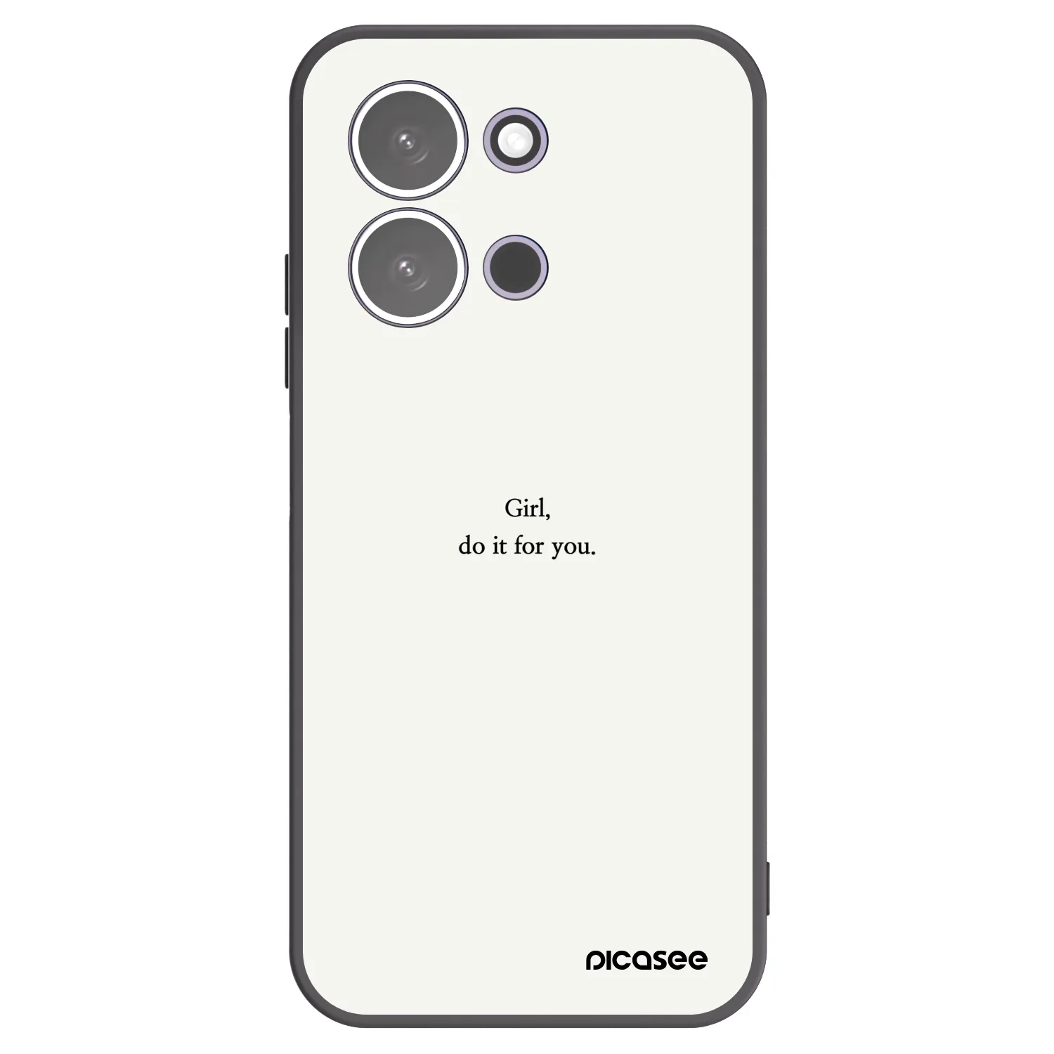 Picasee Μαύρη θήκη σιλικόνης για Xiaomi Redmi 15C 5G - Girl, do it for you