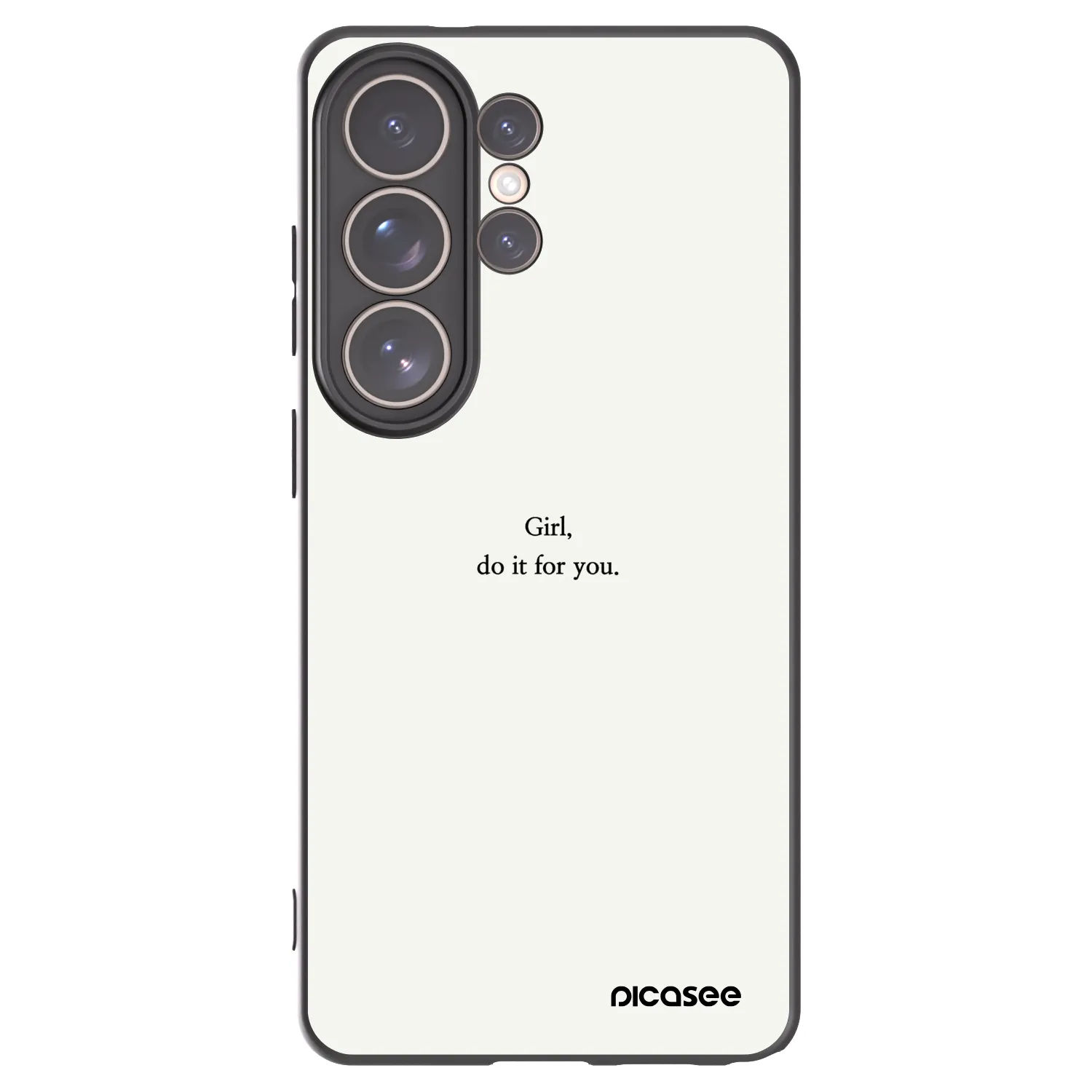 Picasee Μαύρη θήκη σιλικόνης για Samsung Galaxy S26 Ultra - Girl, do it for you