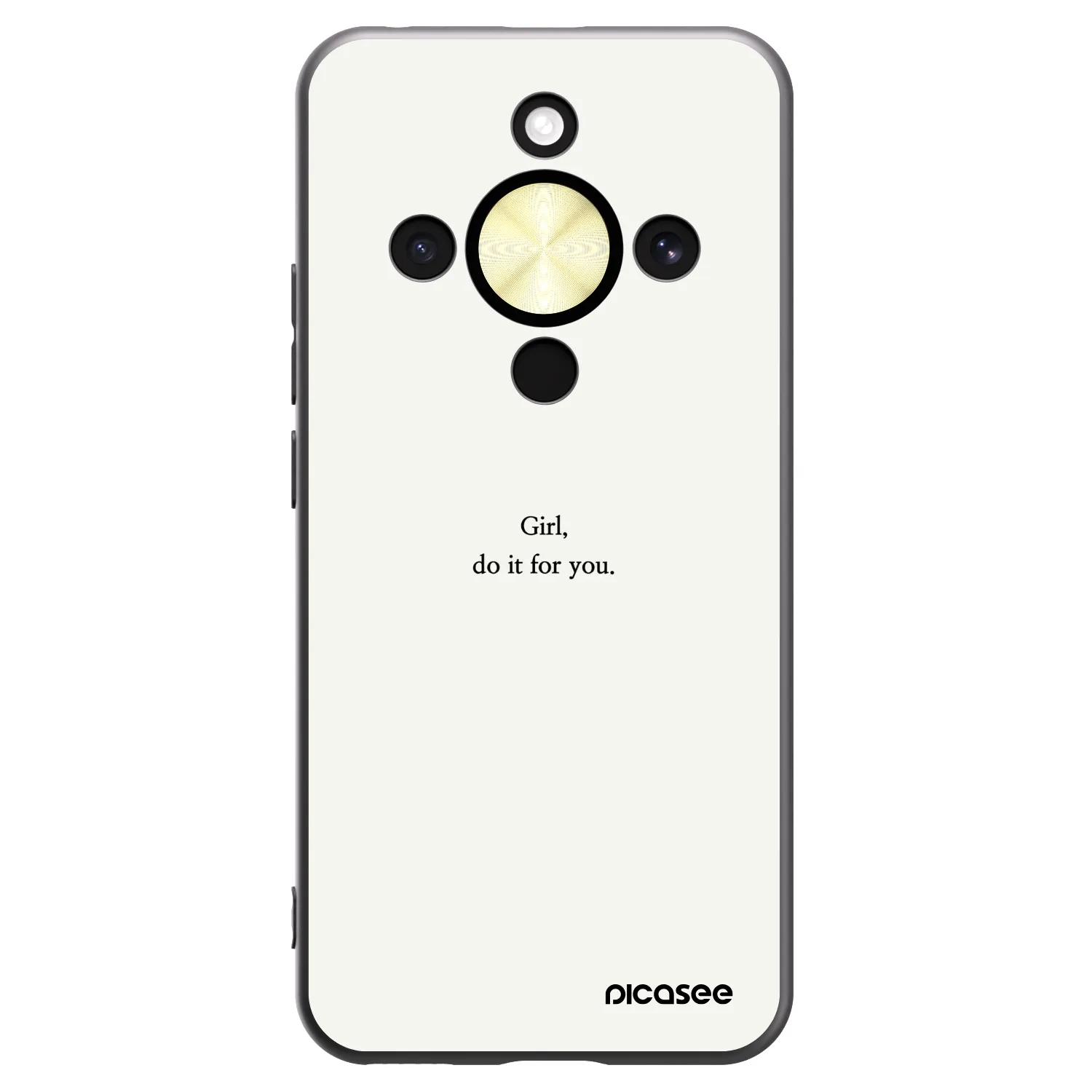 Picasee Μαύρη θήκη σιλικόνης για Honor Magic8 Lite 5G - Girl, do it for you