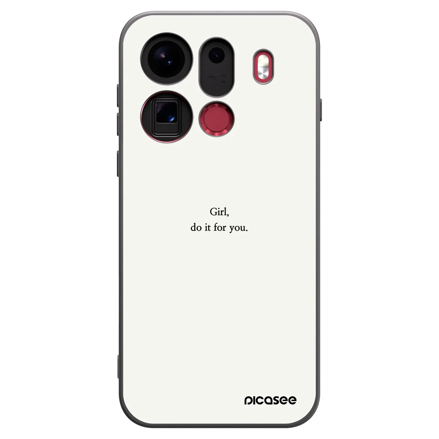 Picasee Μαύρη θήκη σιλικόνης για OPPO Find X9 Pro - Girl, do it for you