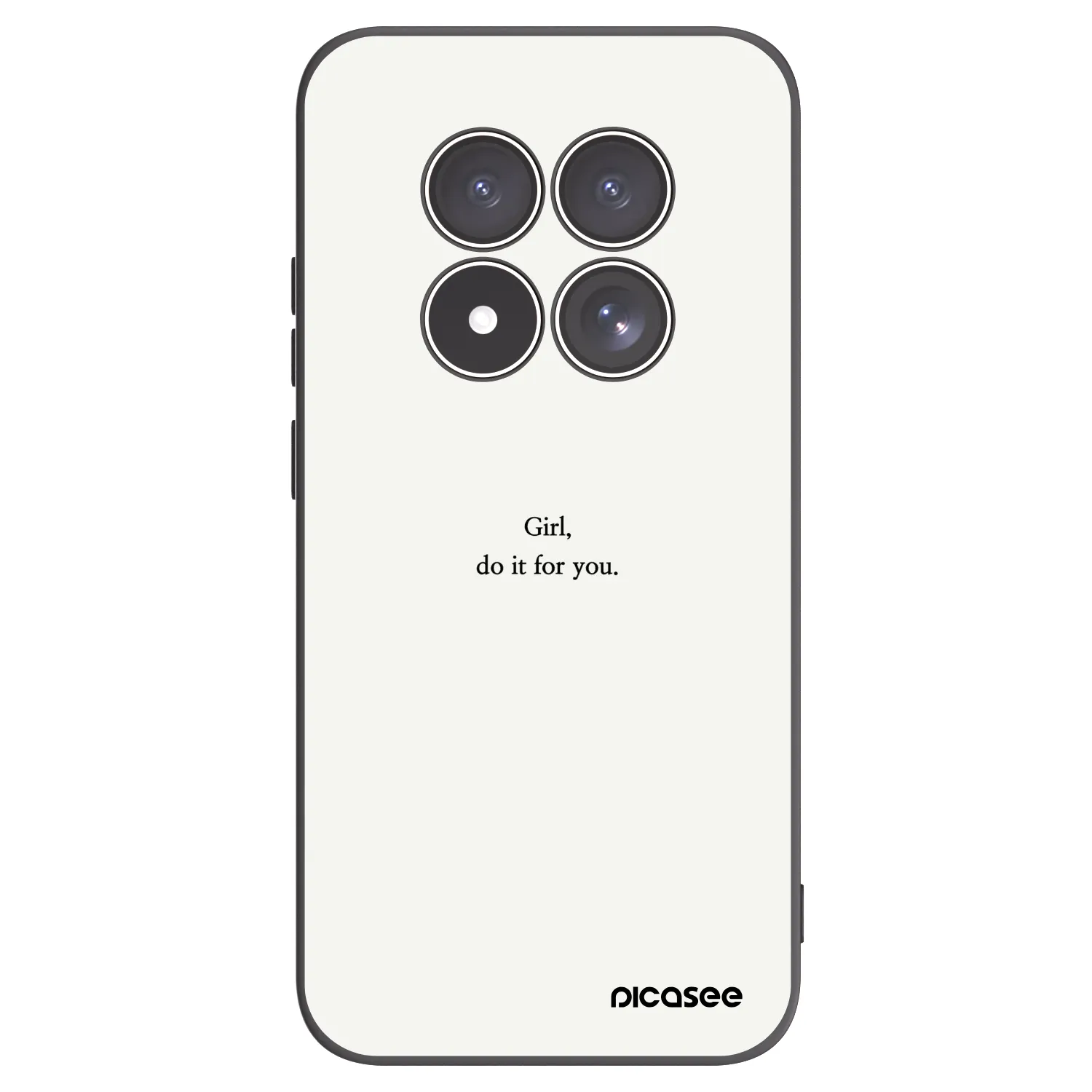 Picasee Μαύρη θήκη σιλικόνης για Xiaomi Redmi Note 15 Pro 5G - Girl, do it for you