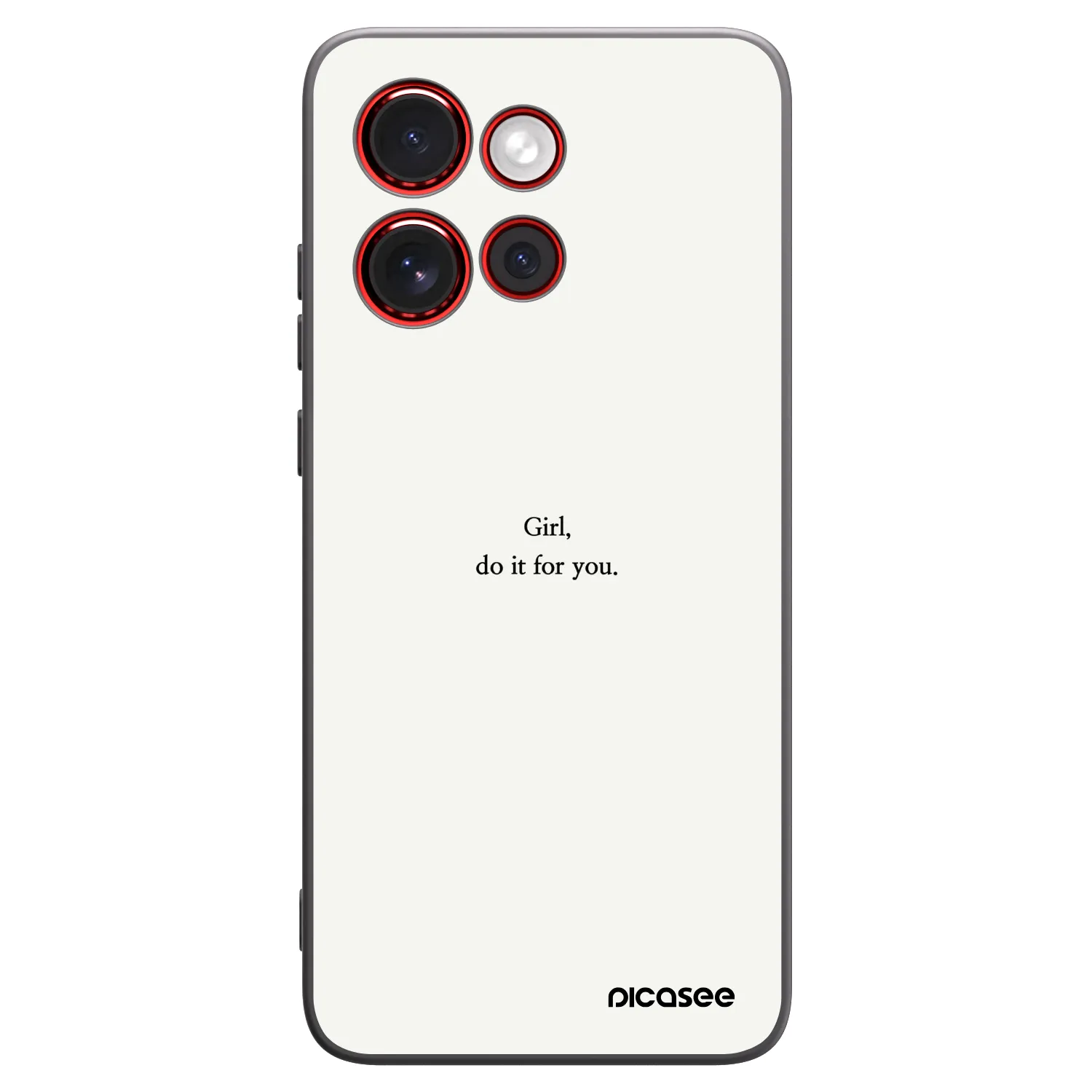 Picasee Μαύρη θήκη σιλικόνης για Motorola Edge 60 Neo 5G - Girl, do it for you