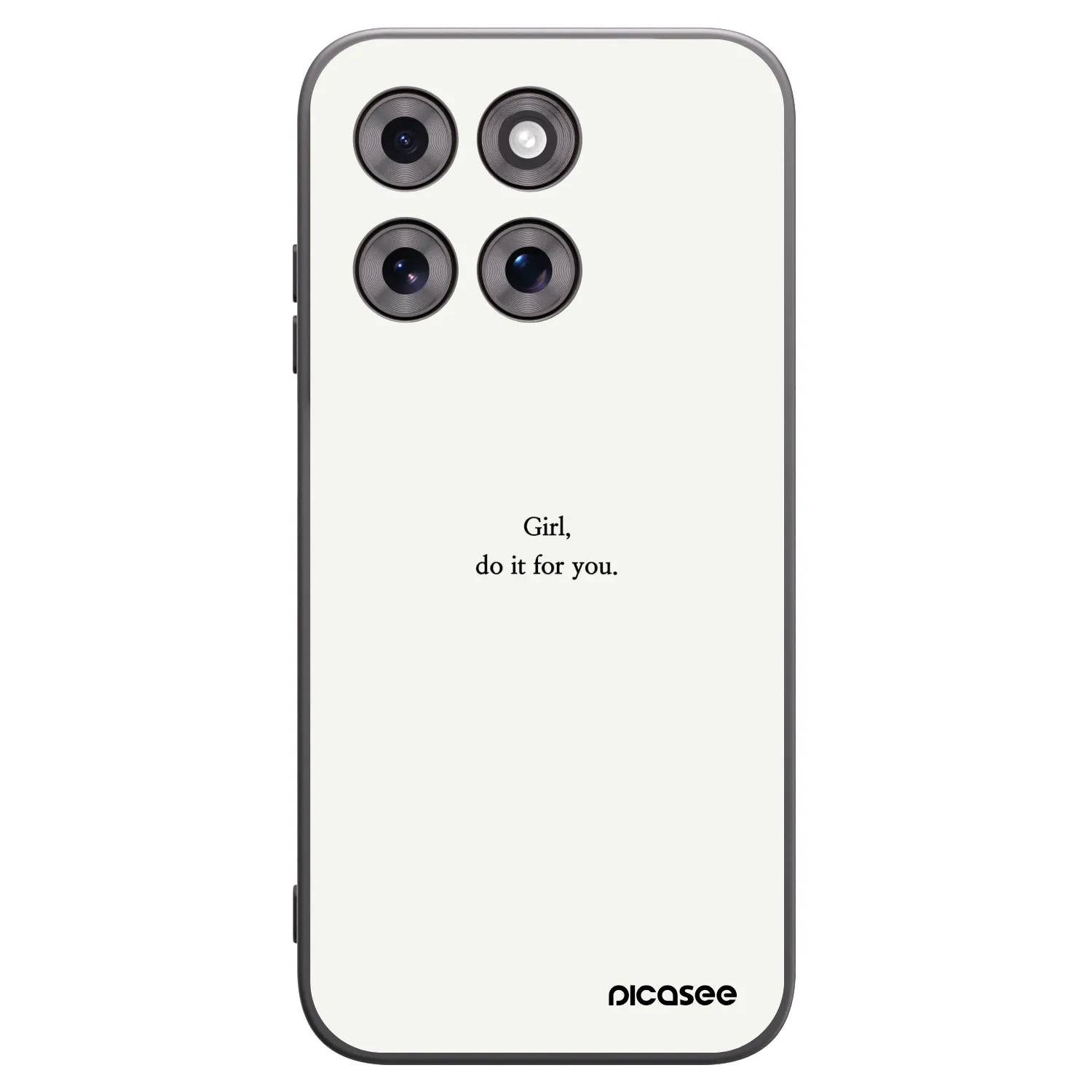 Picasee Μαύρη θήκη σιλικόνης για Motorola Moto G77 - Girl, do it for you