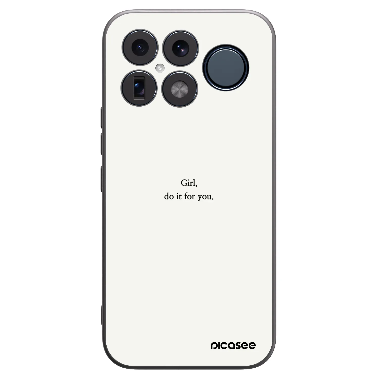 Picasee Μαύρη θήκη σιλικόνης για Xiaomi Poco F8 Ultra - Girl, do it for you