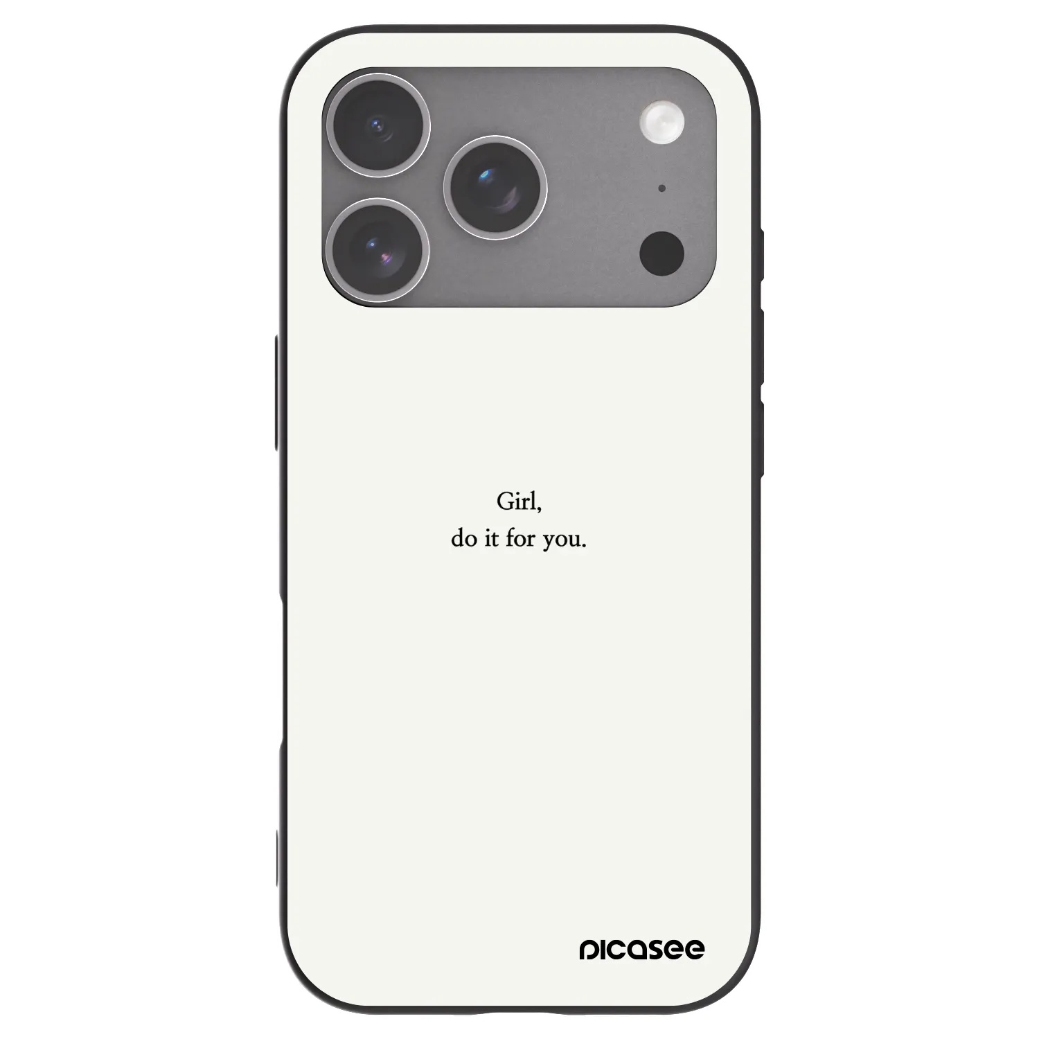 Picasee Μαύρη θήκη σιλικόνης για Apple iPhone 18 Pro - Girl, do it for you