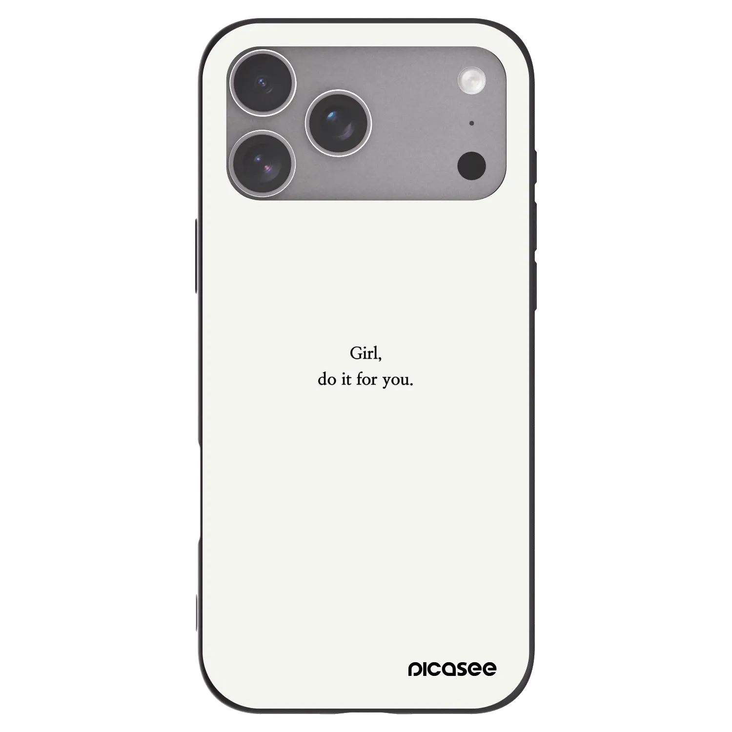 Picasee Μαύρη θήκη σιλικόνης για Apple iPhone 18 Pro Max - Girl, do it for you