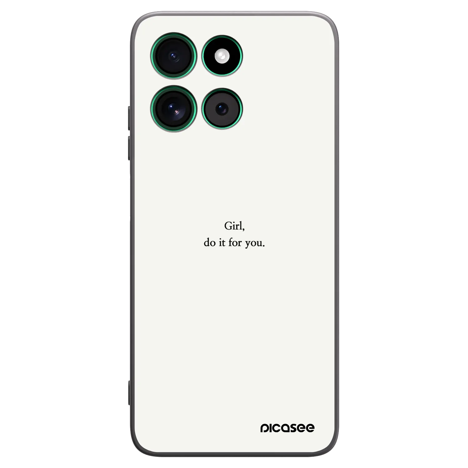 Picasee Μαύρη θήκη σιλικόνης για Motorola Moto G57 Power - Girl, do it for you