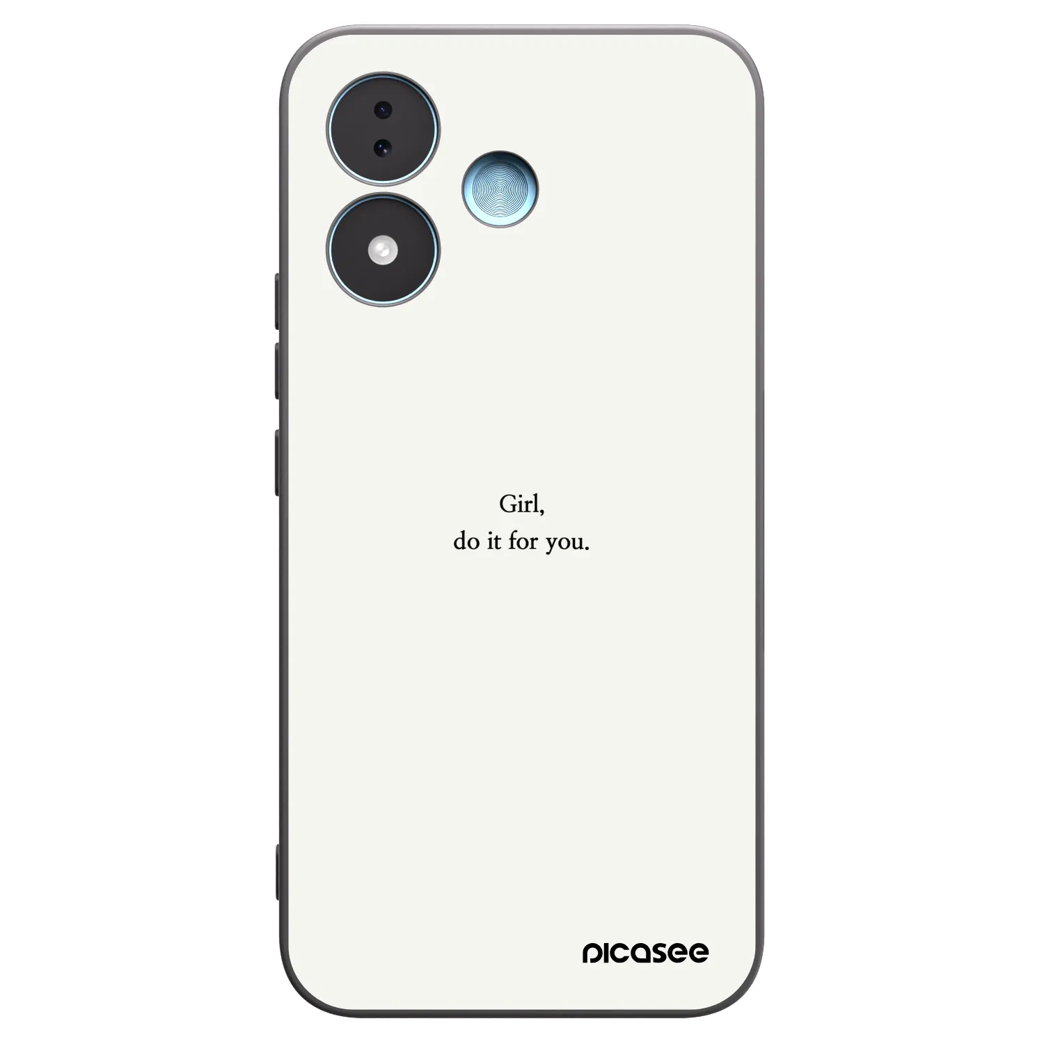 Picasee Μαύρη θήκη σιλικόνης για Xiaomi Redmi Note 17 5G - Girl, do it for you