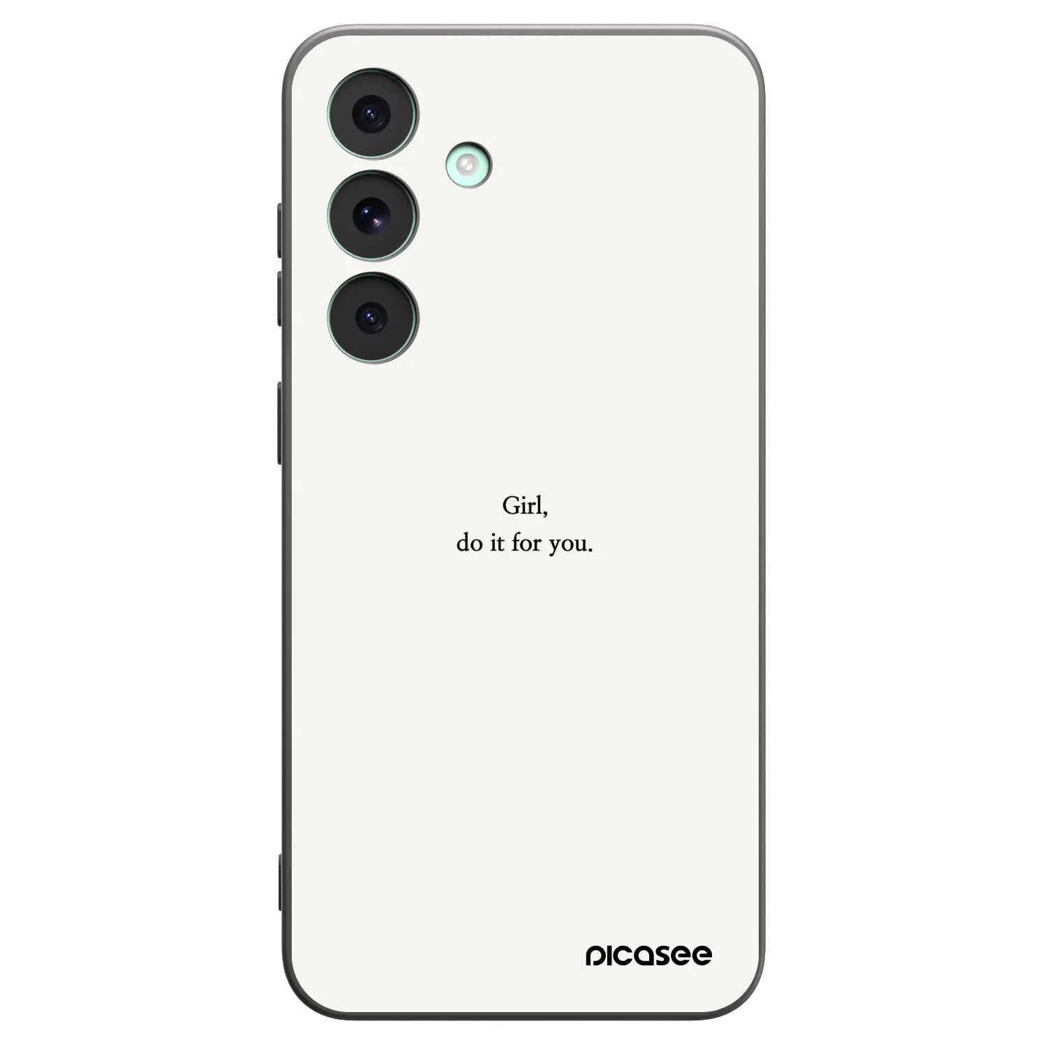 Picasee Μαύρη θήκη σιλικόνης για Samsung Galaxy S26 FE - Girl, do it for you