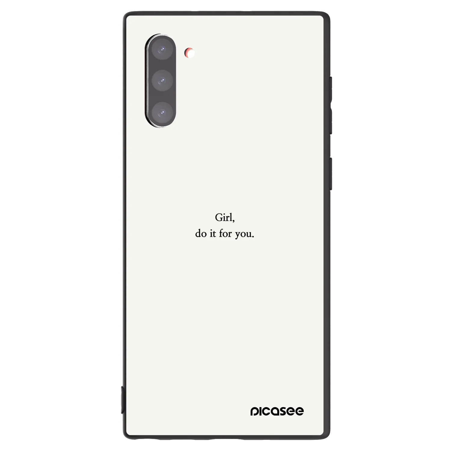 Picasee Μαύρη θήκη σιλικόνης για Samsung Galaxy Note 10 N970F - Girl, do it for you