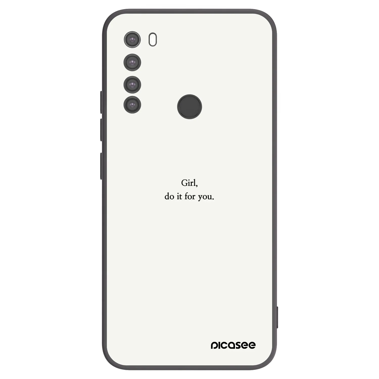 Picasee Μαύρη θήκη σιλικόνης για Xiaomi Redmi Note 8 - Girl, do it for you