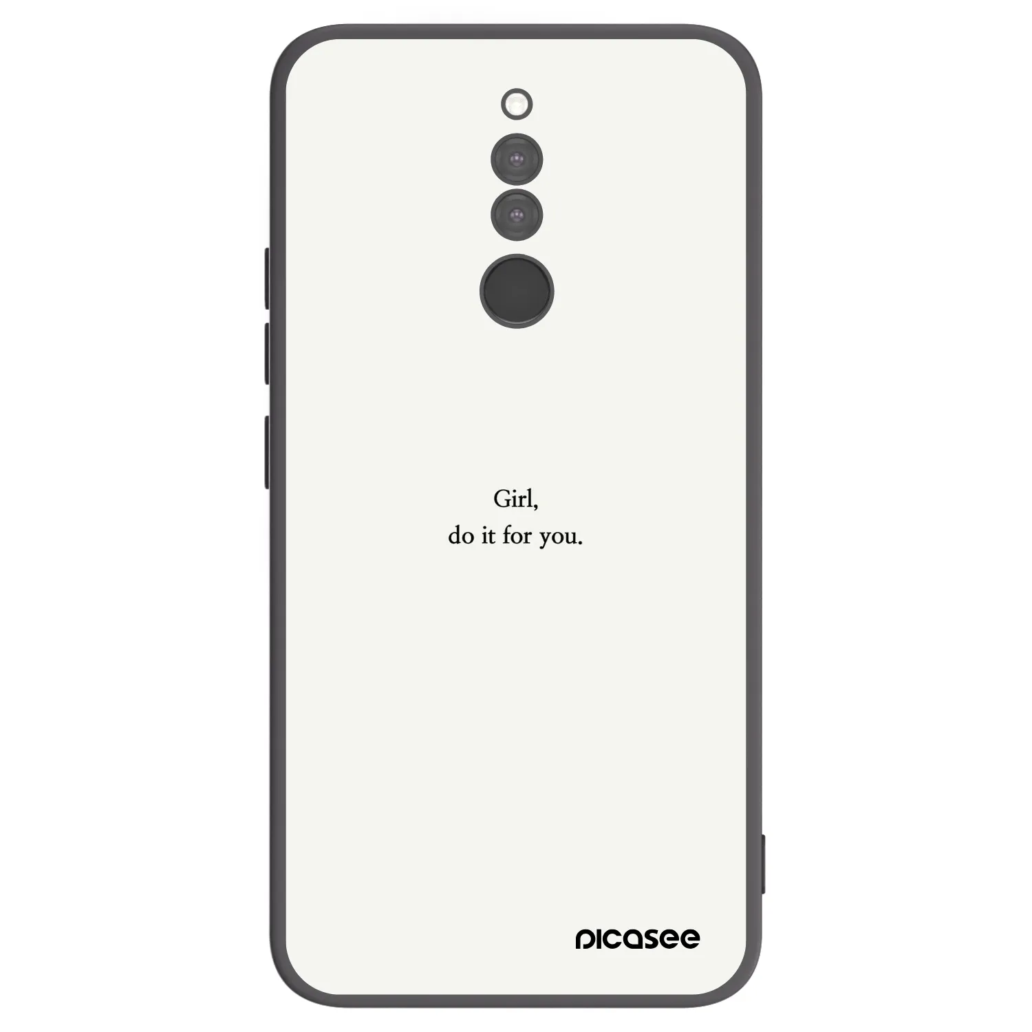 Picasee Μαύρη θήκη σιλικόνης για Xiaomi Redmi 8 - Girl, do it for you