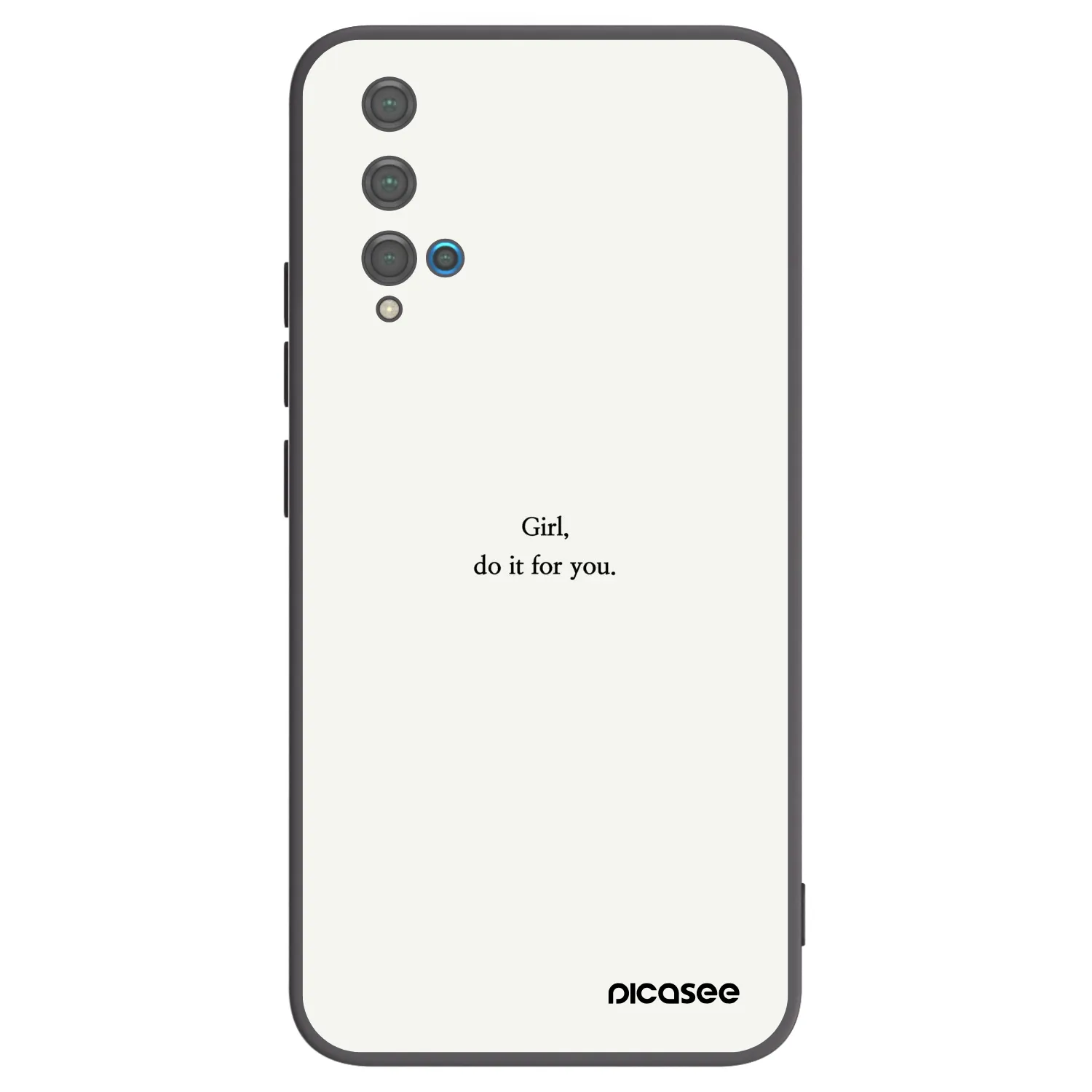 Picasee Μαύρη θήκη σιλικόνης για Huawei Nova 5T - Girl, do it for you