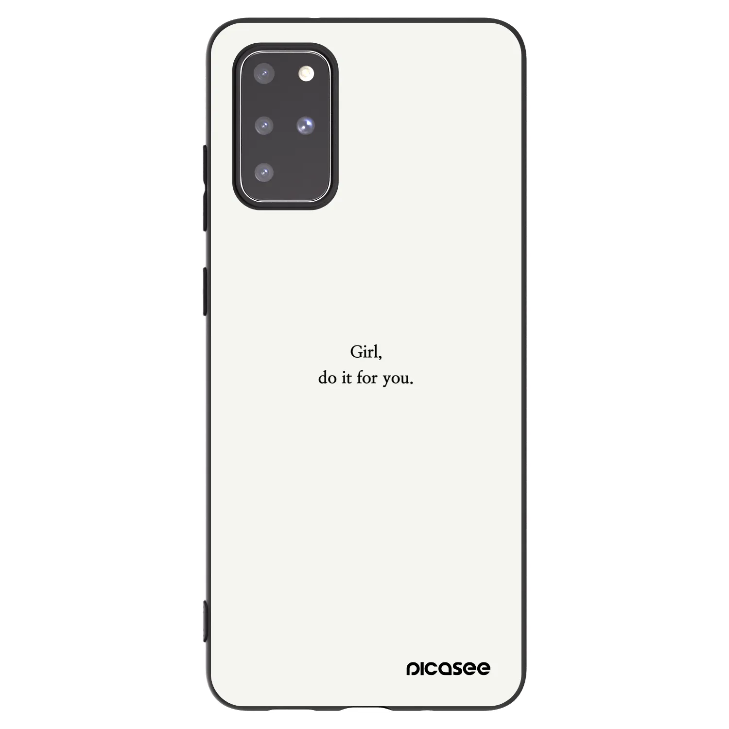 Picasee Μαύρη θήκη σιλικόνης για Samsung Galaxy S20+ G985F - Girl, do it for you