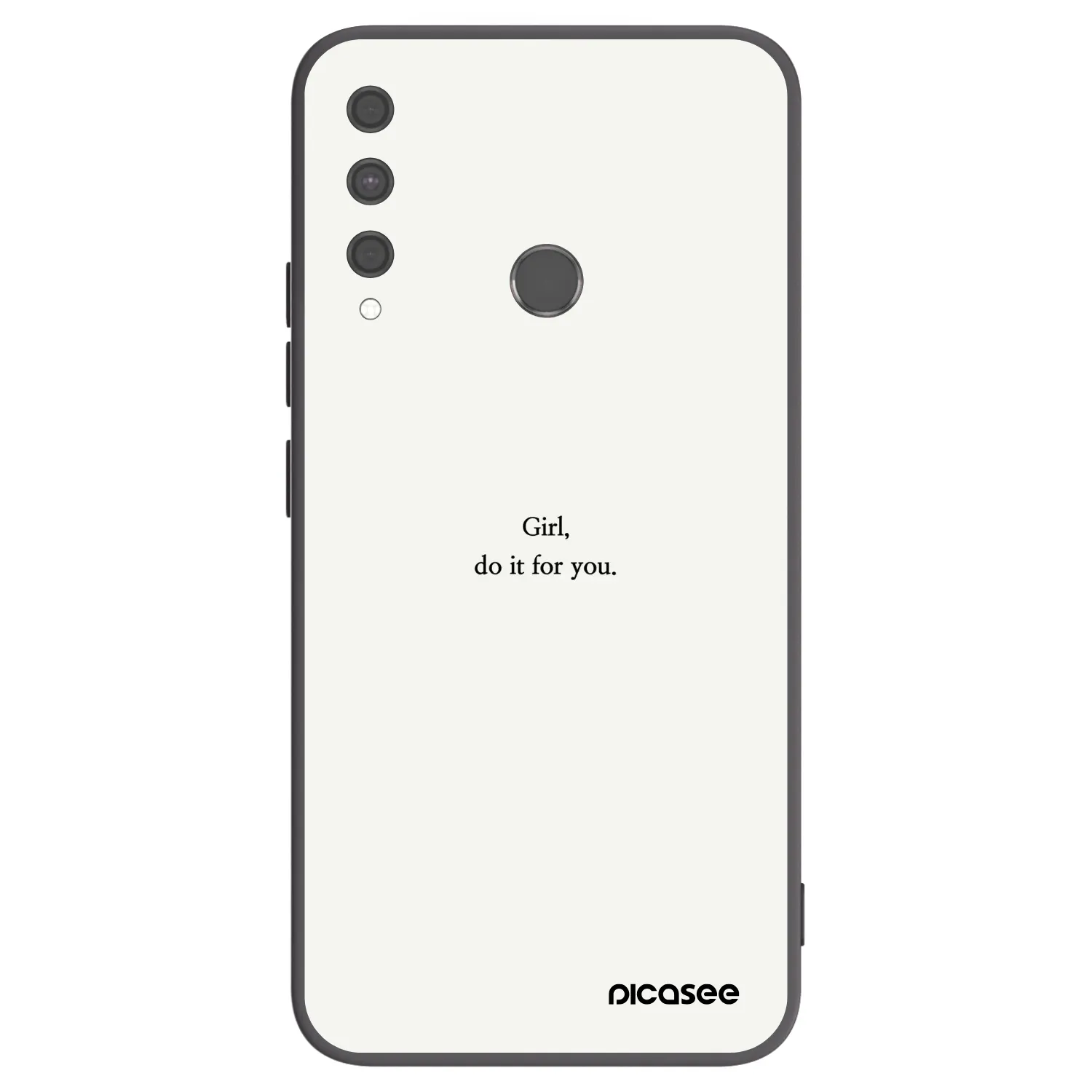 Picasee Μαύρη θήκη σιλικόνης για Huawei P40 Lite E - Girl, do it for you