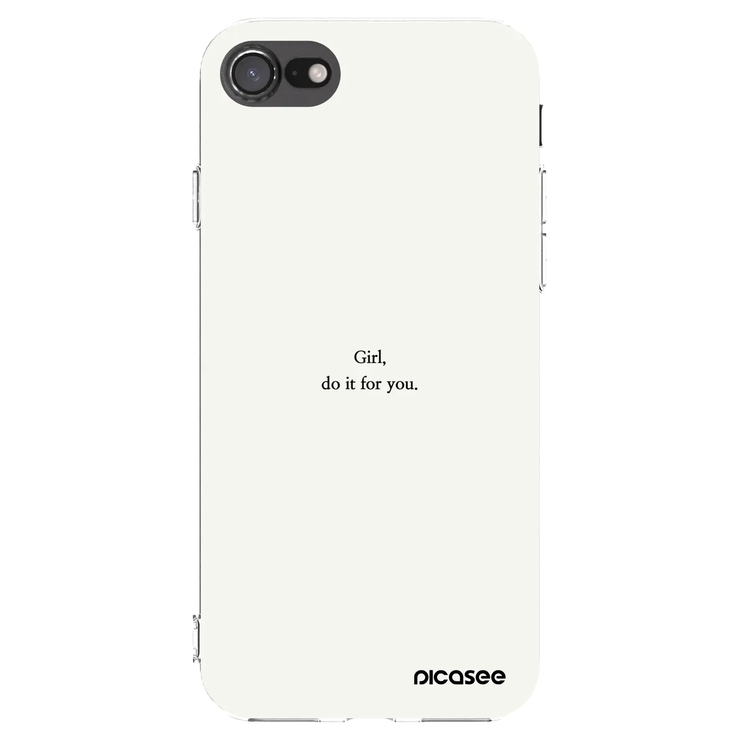 Picasee διαφανής θήκη σιλικόνης Apple iPhone SE 2020 - Girl, do it for you