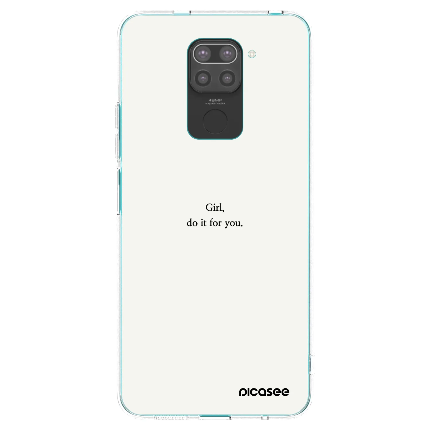 Picasee Μαύρη θήκη σιλικόνης για Xiaomi Redmi Note 9 - Girl, do it for you