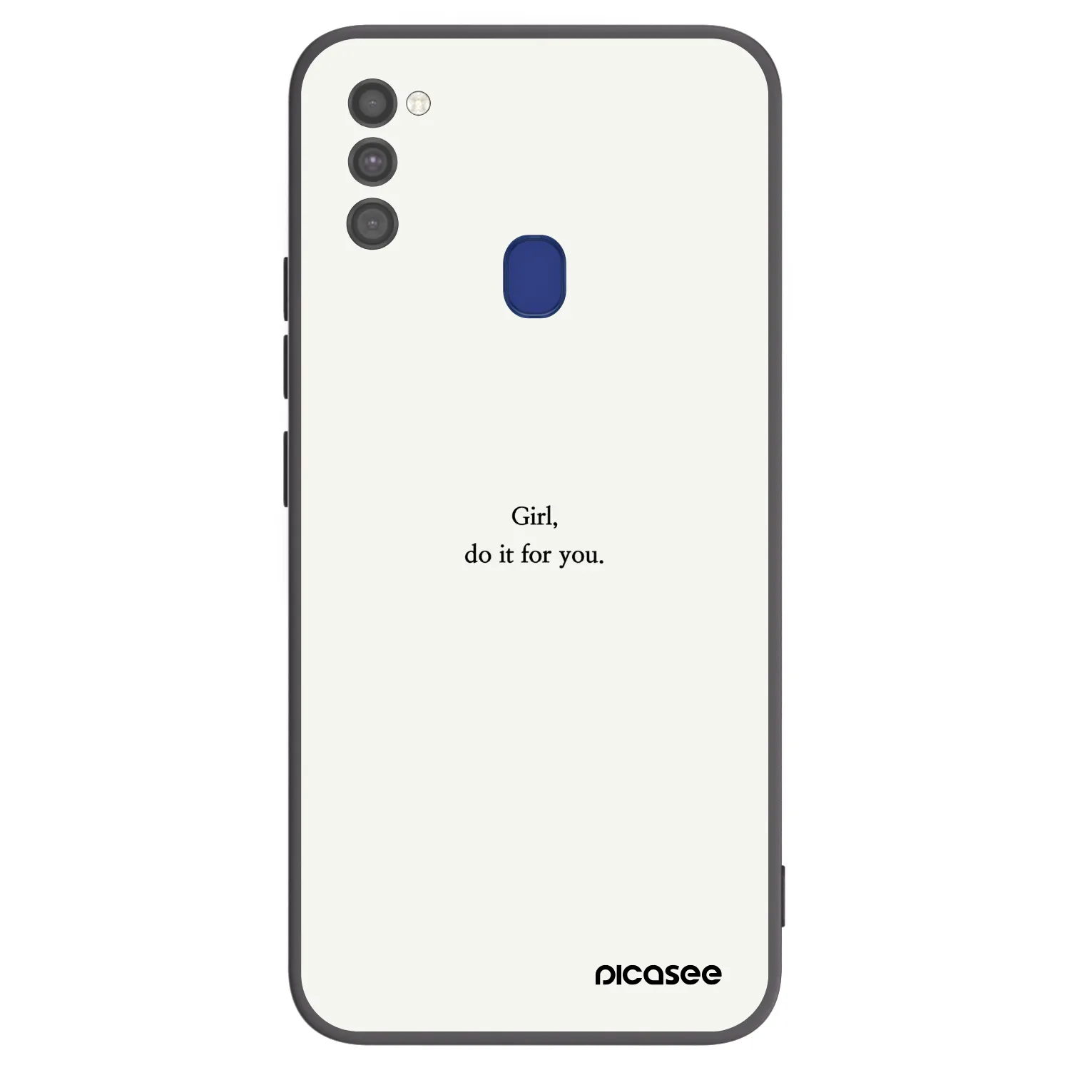 Picasee Μαύρη θήκη σιλικόνης για Samsung Galaxy M21 M215F - Girl, do it for you