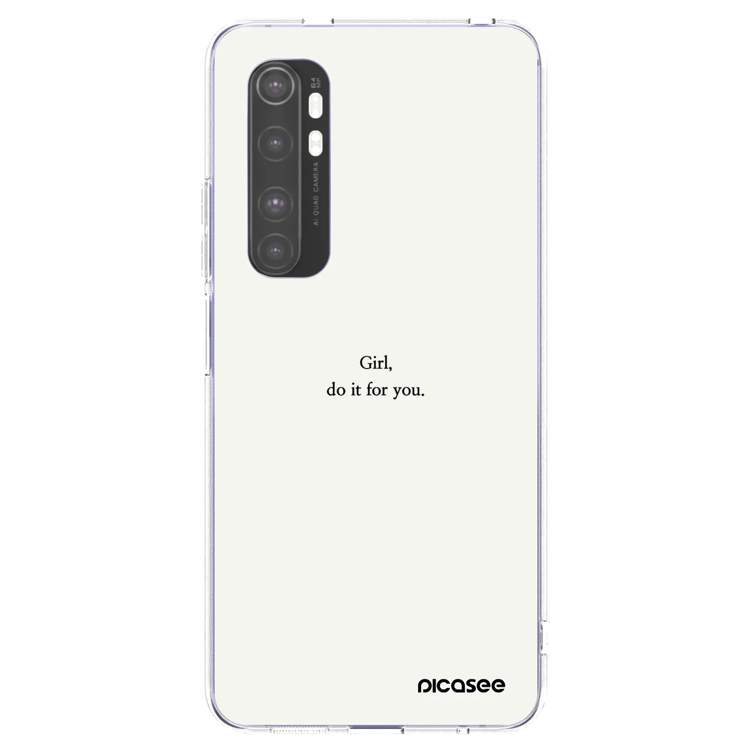 Picasee διαφανής θήκη σιλικόνης Xiaomi Mi Note 10 Lite - Girl, do it for you