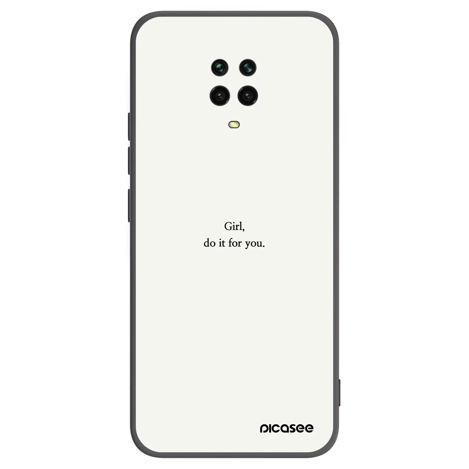 Picasee Μαύρη θήκη σιλικόνης για Xiaomi Redmi Note 9S - Girl, do it for you