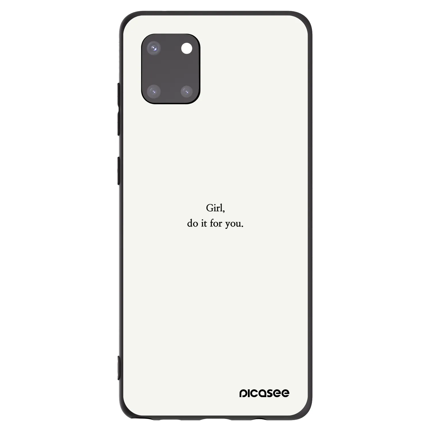 Picasee Μαύρη θήκη σιλικόνης για Samsung Galaxy Note 10 Lite N770F - Girl, do it for you